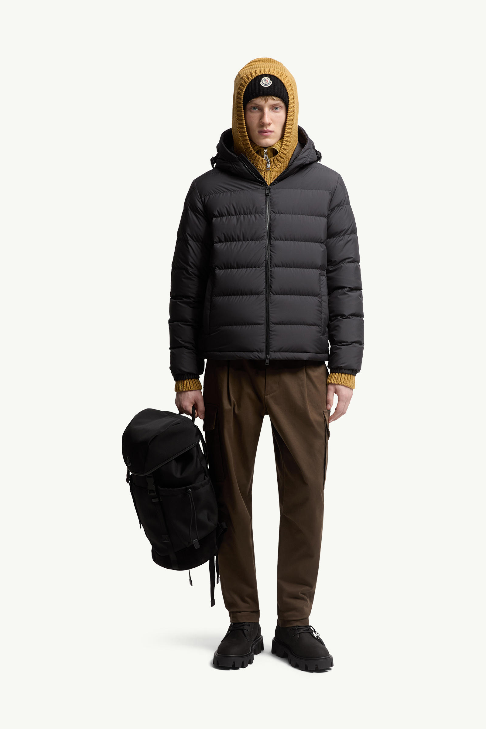 Laveraet kurze Daunenjacke mit Kapuze Herren Schwarz Moncler 0