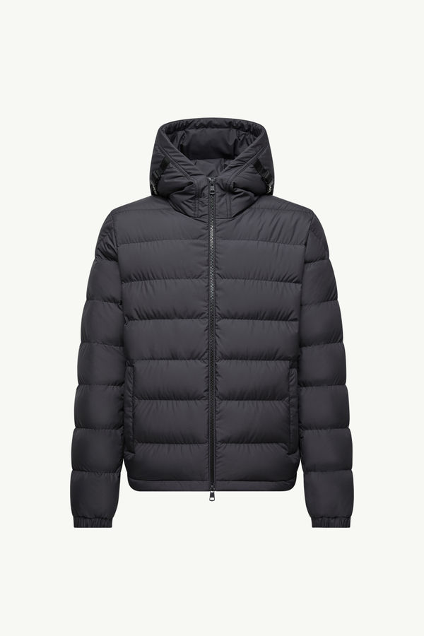 Laveraet Hooded Short Down Jacket Men Black Moncler 2