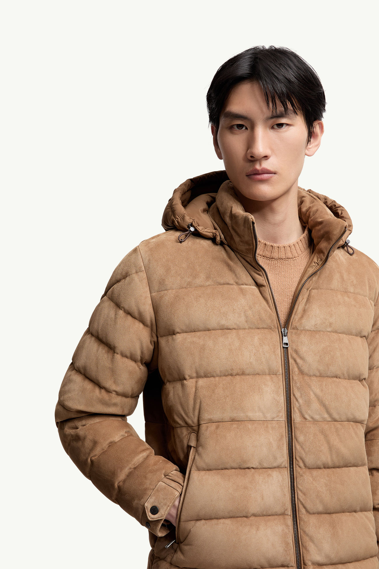 Arnebショートダウンジャケット メンズ ベージュ Moncler 6