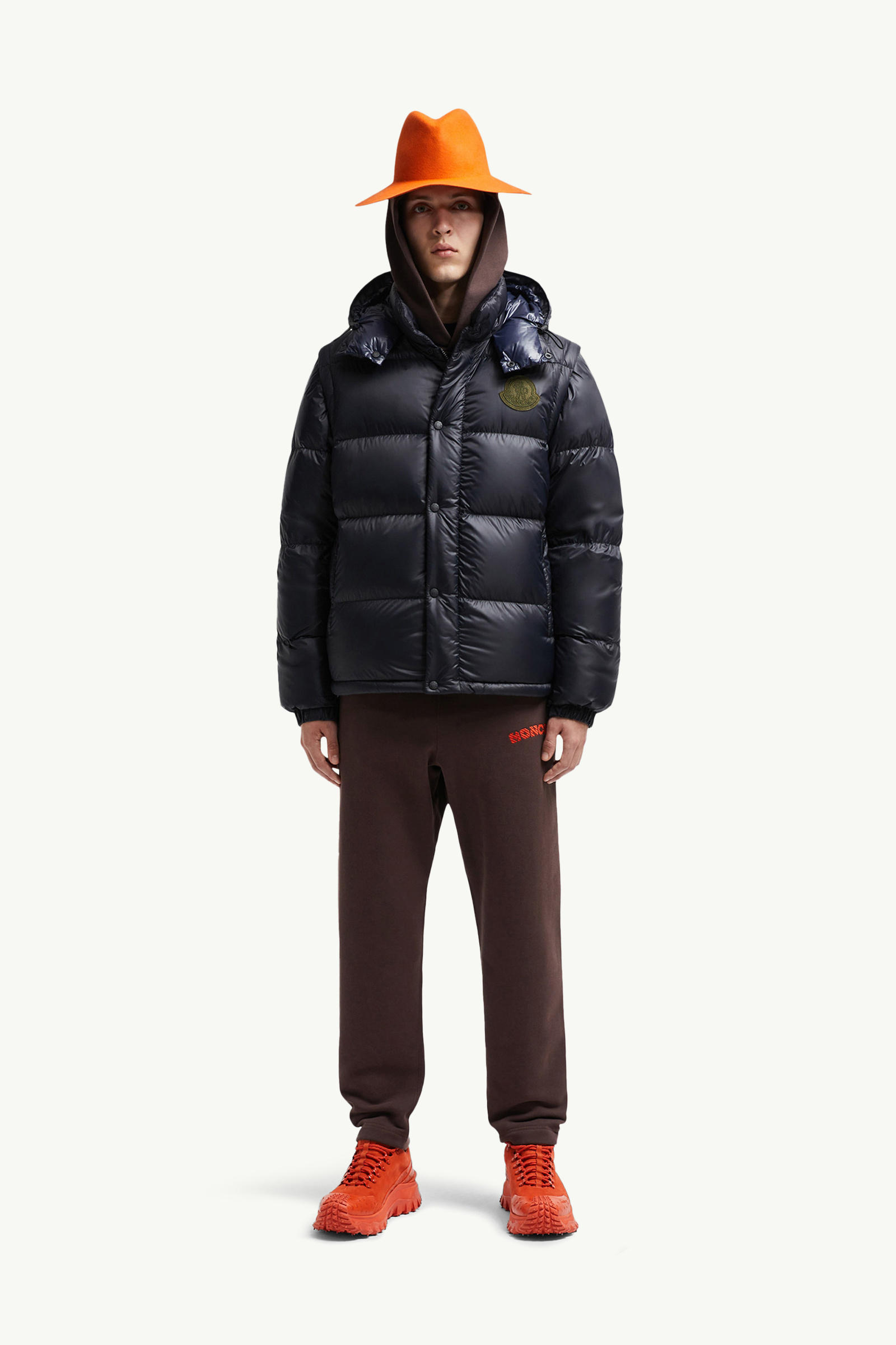 Cyclone男士二合一连帽短款羽绒夹克外套 男士 深蓝色 Moncler 0