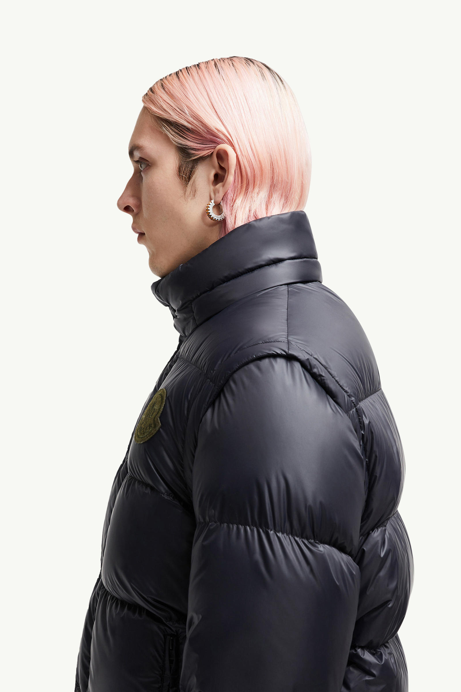Cyclone男士二合一连帽短款羽绒夹克外套 男士 深蓝色 Moncler 1