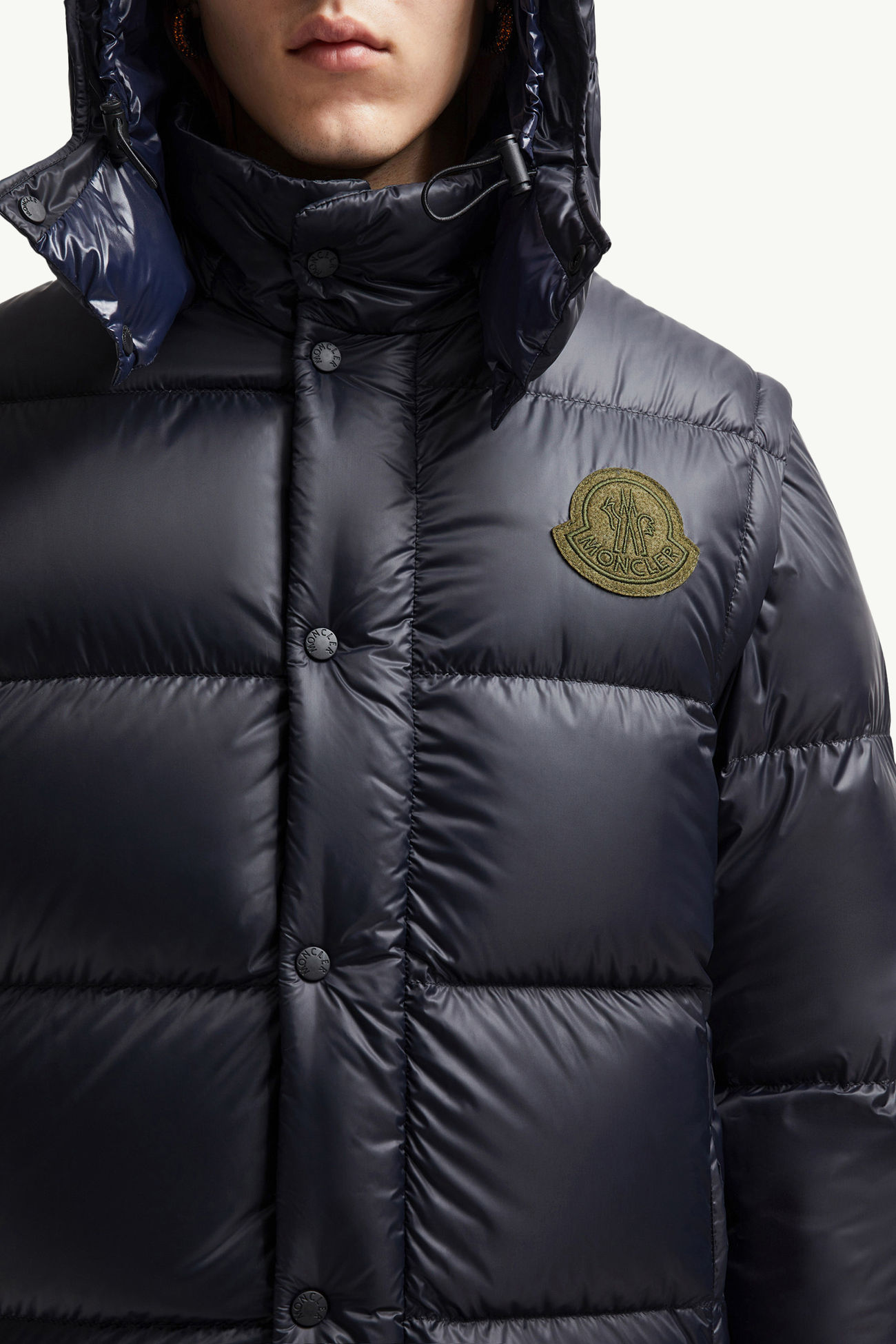 Cyclone 2-in-1 Hooded Short Down Jacket Men Dark Blue Moncler 6