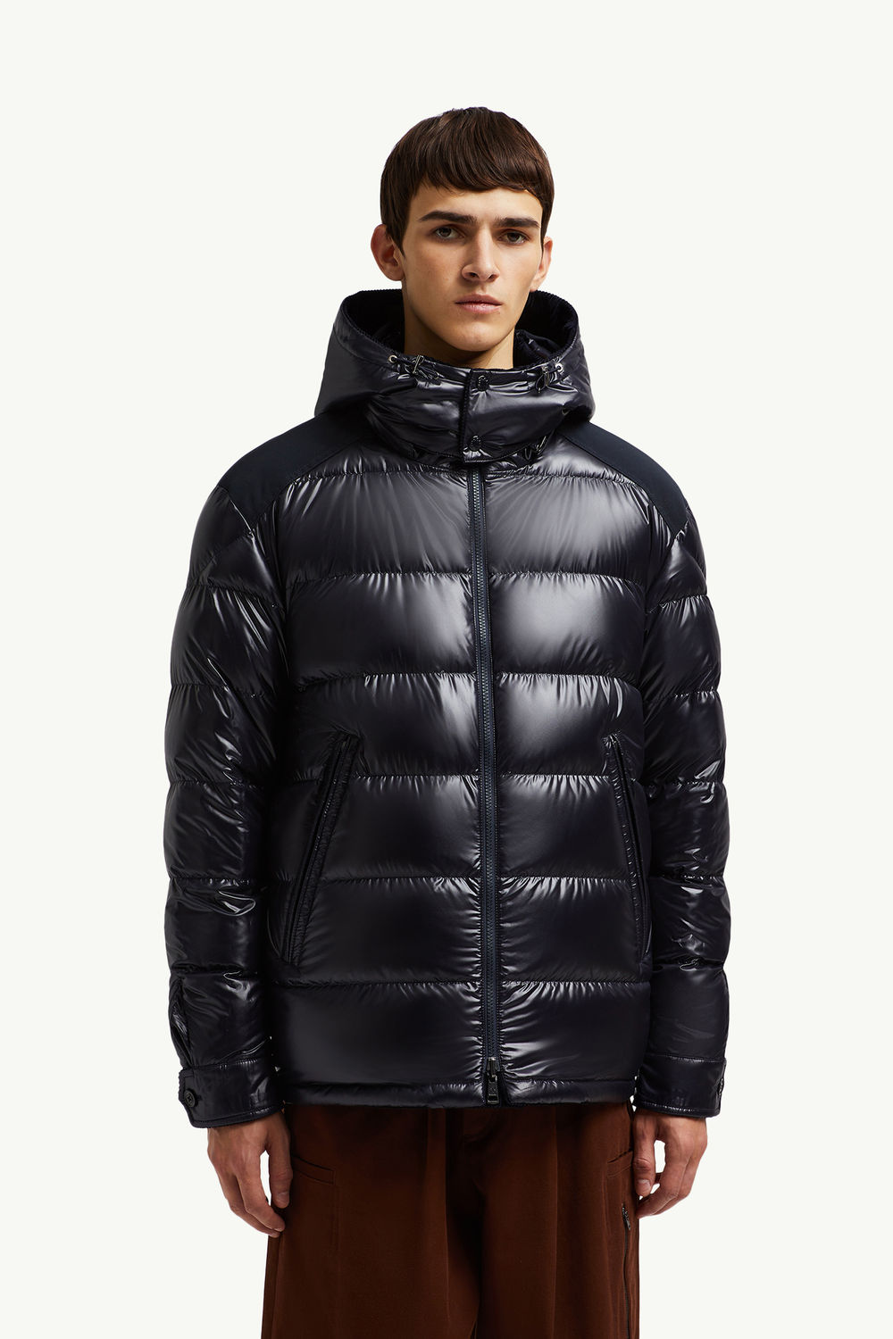 Piumino corto reversibile Greselin in velluto a coste Blu Navy Moncler 3