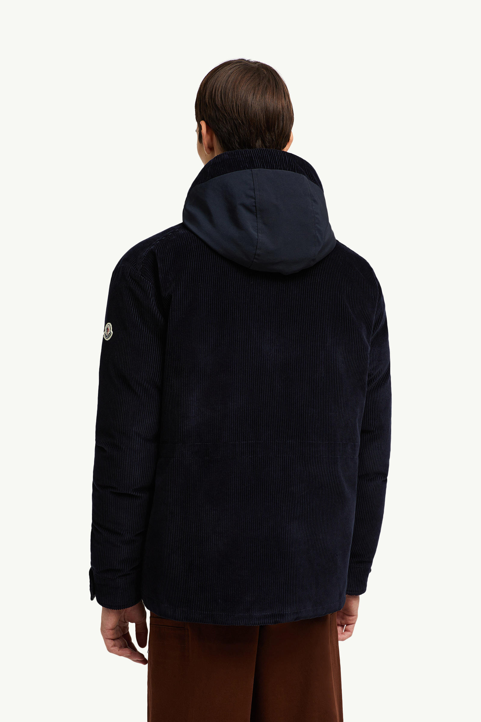 Greselin Reversible Corduroy Short Down Jacket Navy Blue Moncler 4