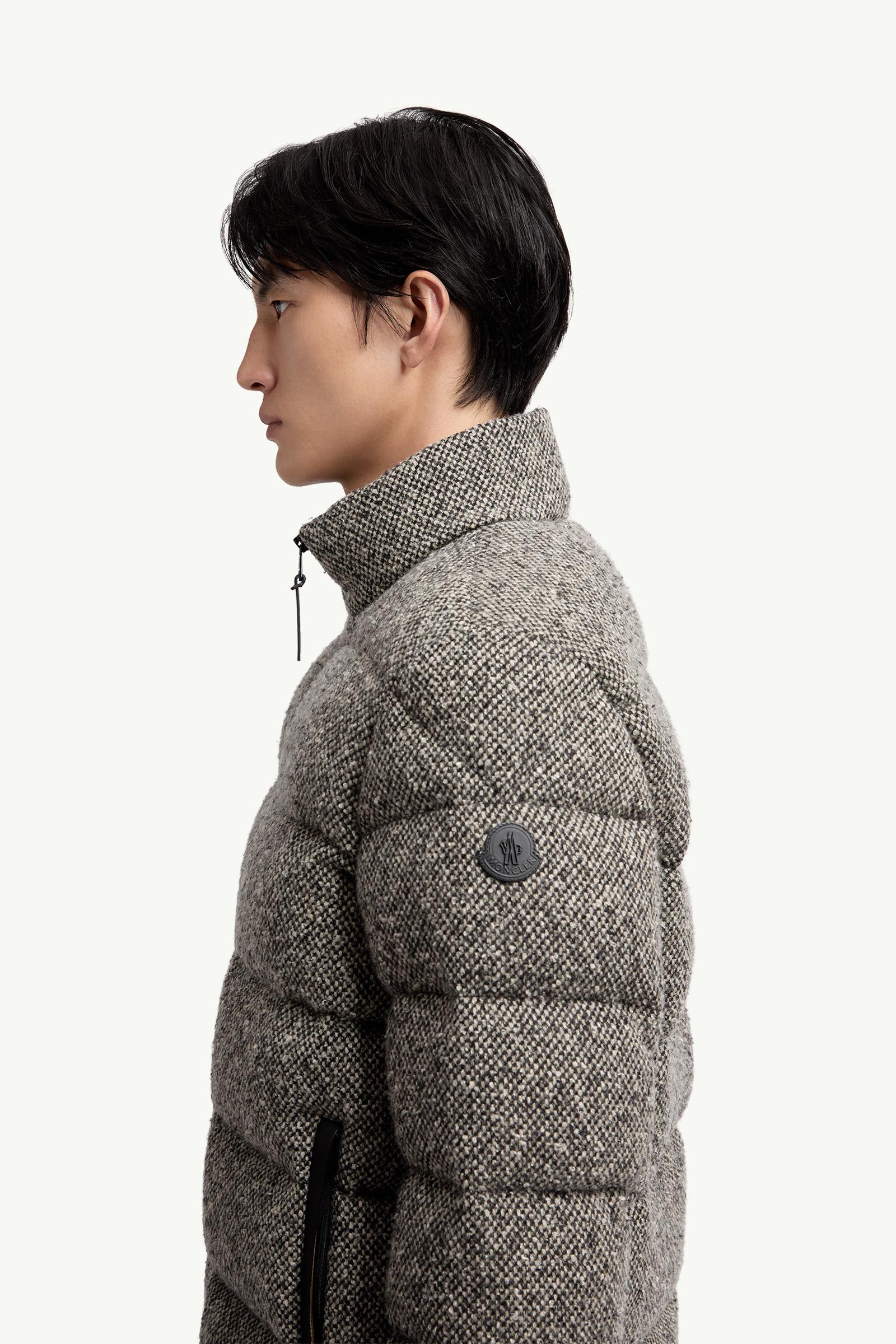 Agde Wool Blend Short Down Jacket Men Gray Moncler 1