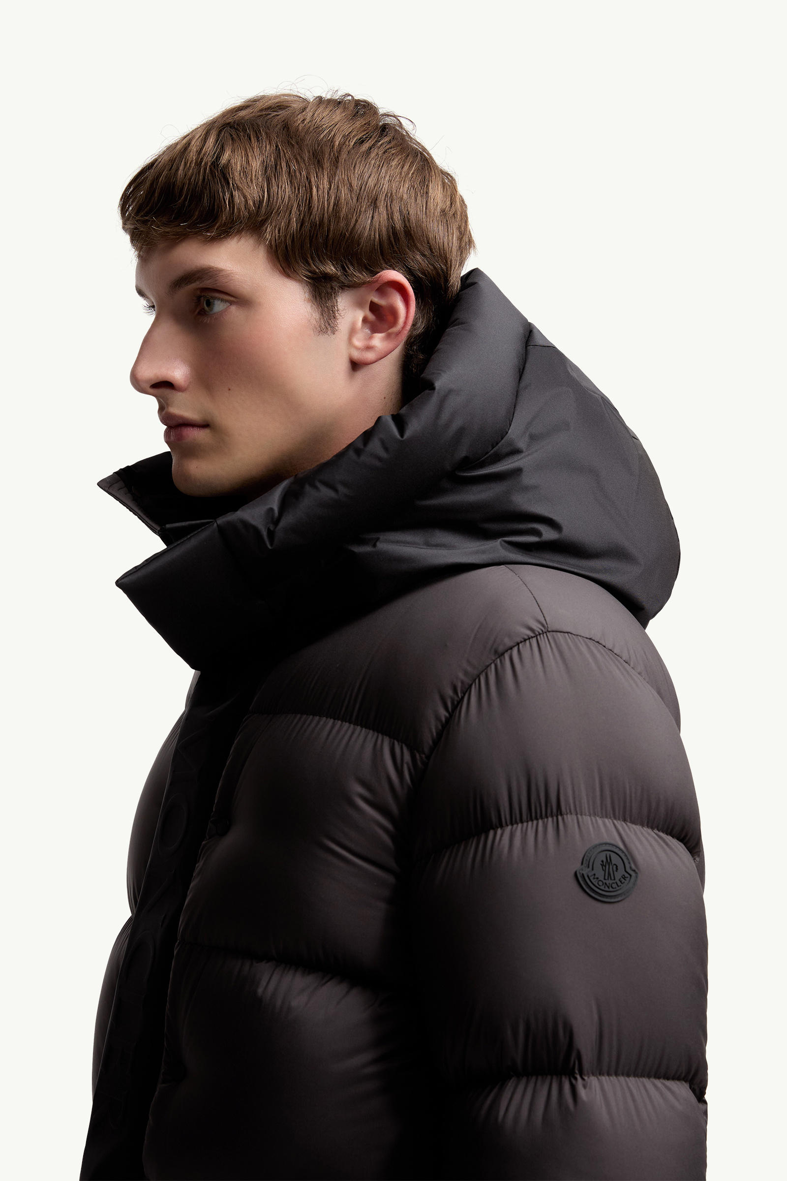 Madeira Hooded Short Down Jacket Men Brown Moncler 1