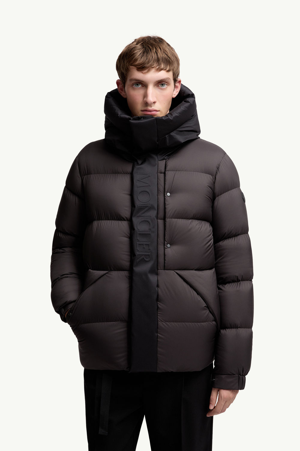 Madeira Hooded Short Down Jacket Men Brown Moncler 3