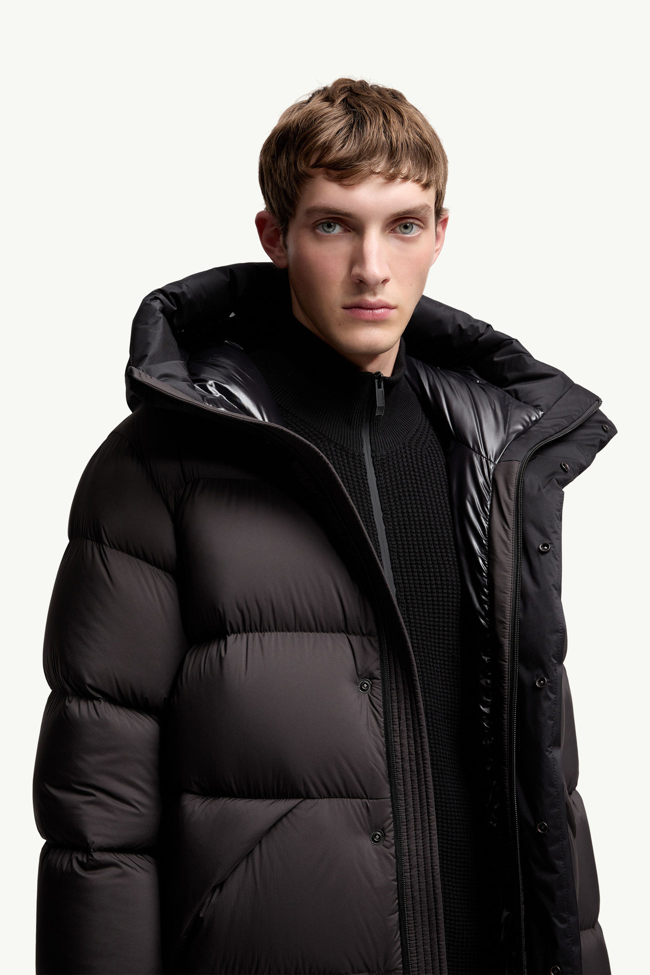 ブラウン Madeira Hooded Short Down Jacket : ショートダウン 