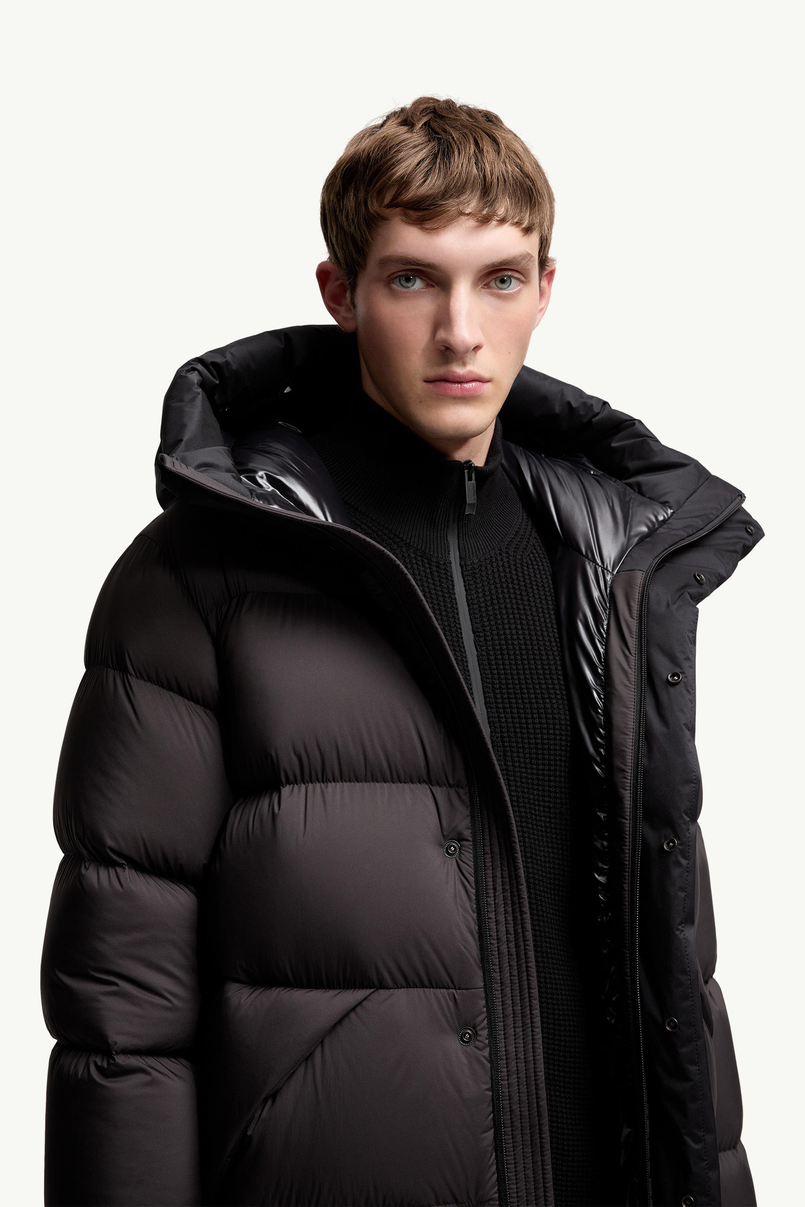Madeira Hooded Short Down Jacket Men Brown Moncler 5