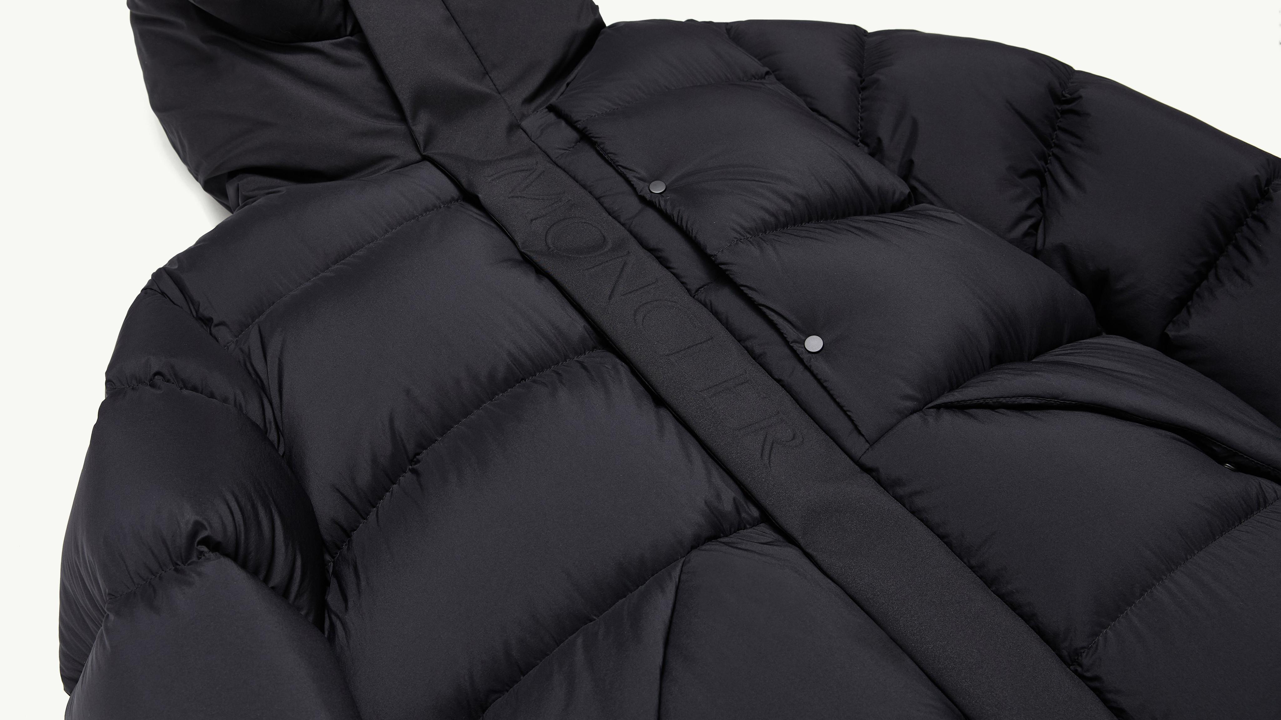 Black Madeira Hooded Short Down Jacket - Short Down Jackets for
