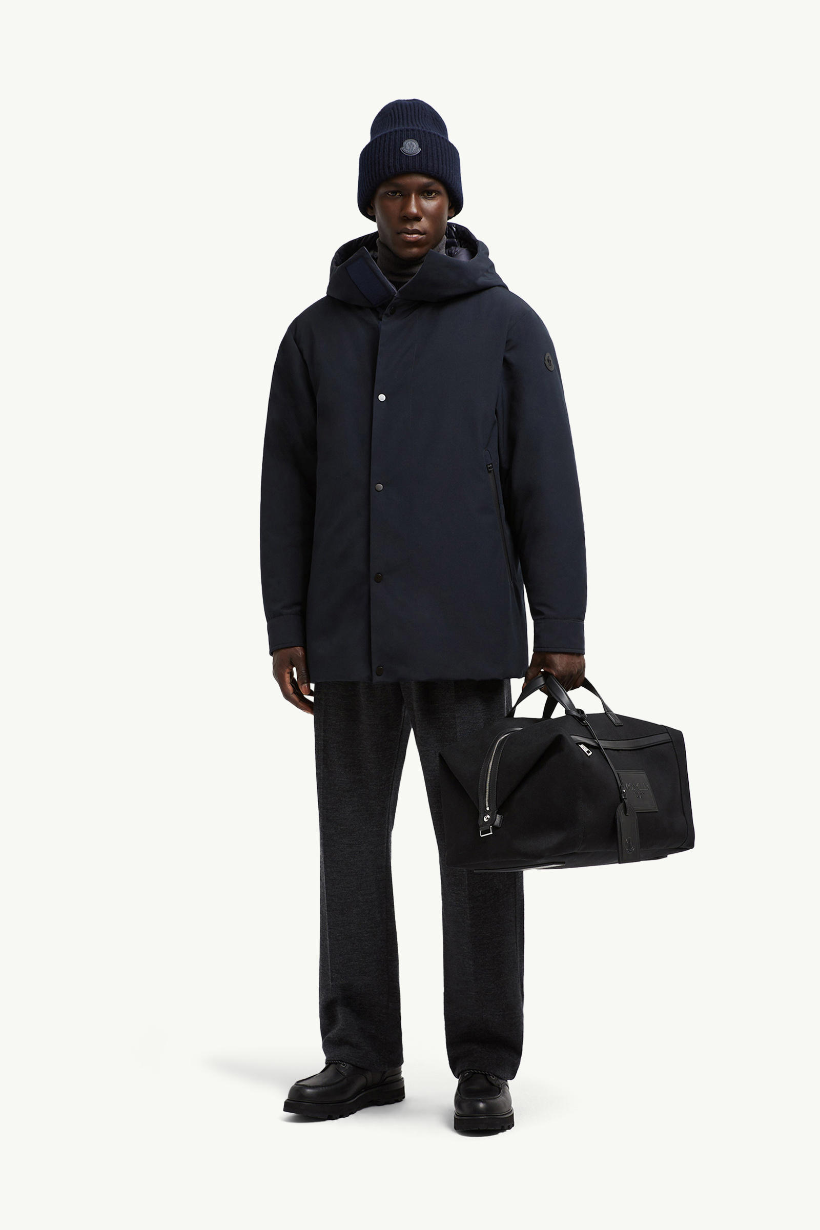 Fowey雙面連帽短身羽絨外套 男士 海軍藍色 Moncler 0