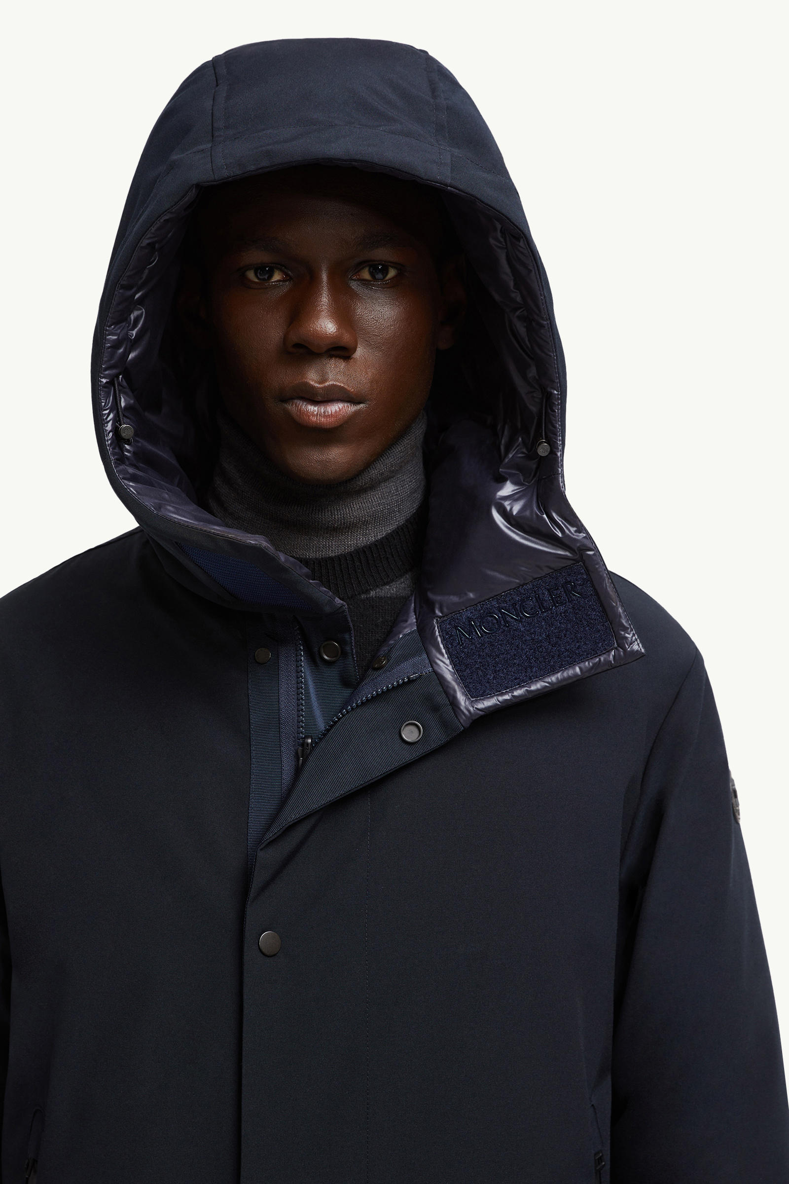 Fowey Reversible Hooded Short Down Jacket Men Navy Blue Moncler 1