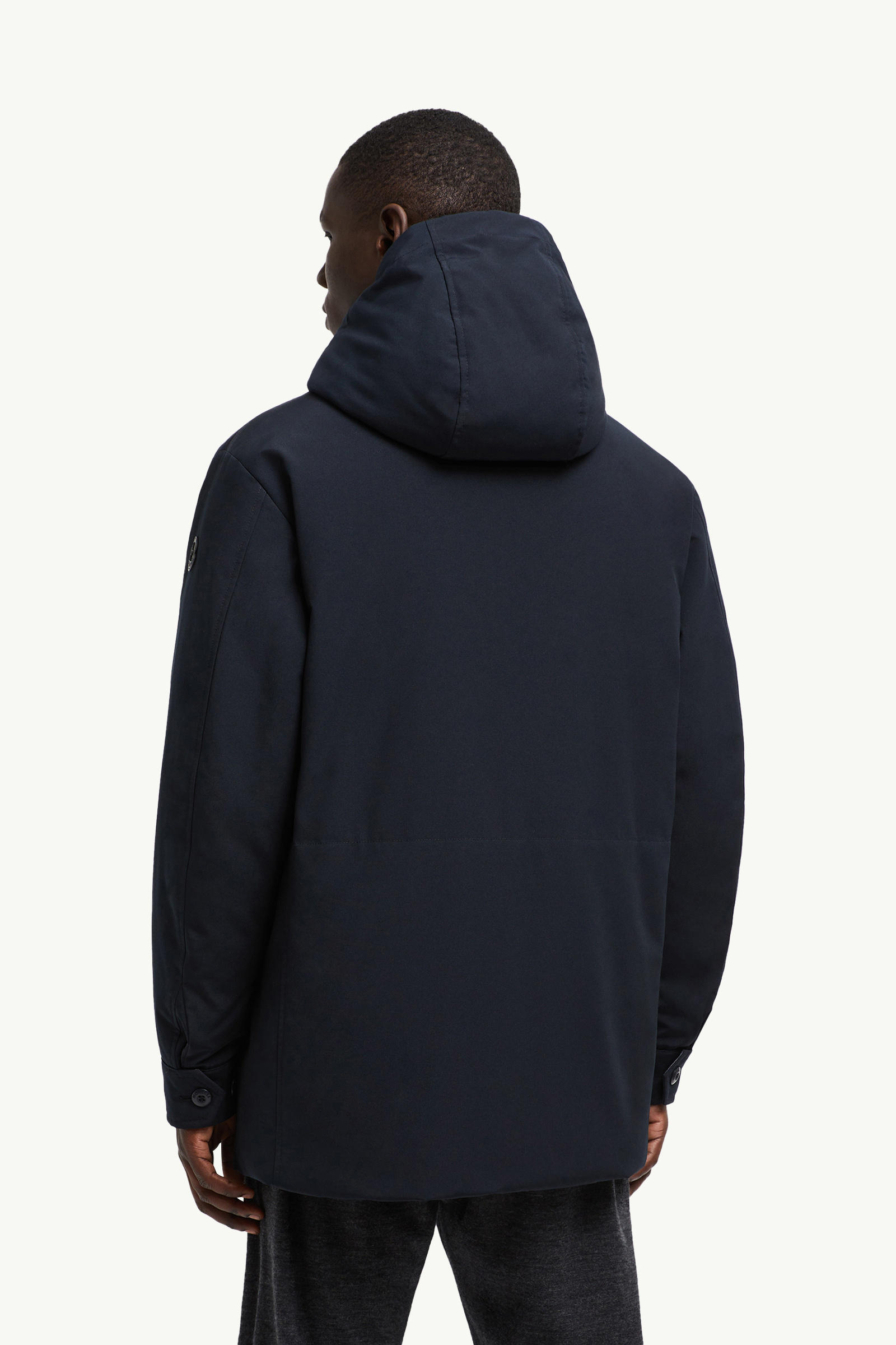 Fowey Reversible Hooded Short Down Jacket Men Navy Blue Moncler 4