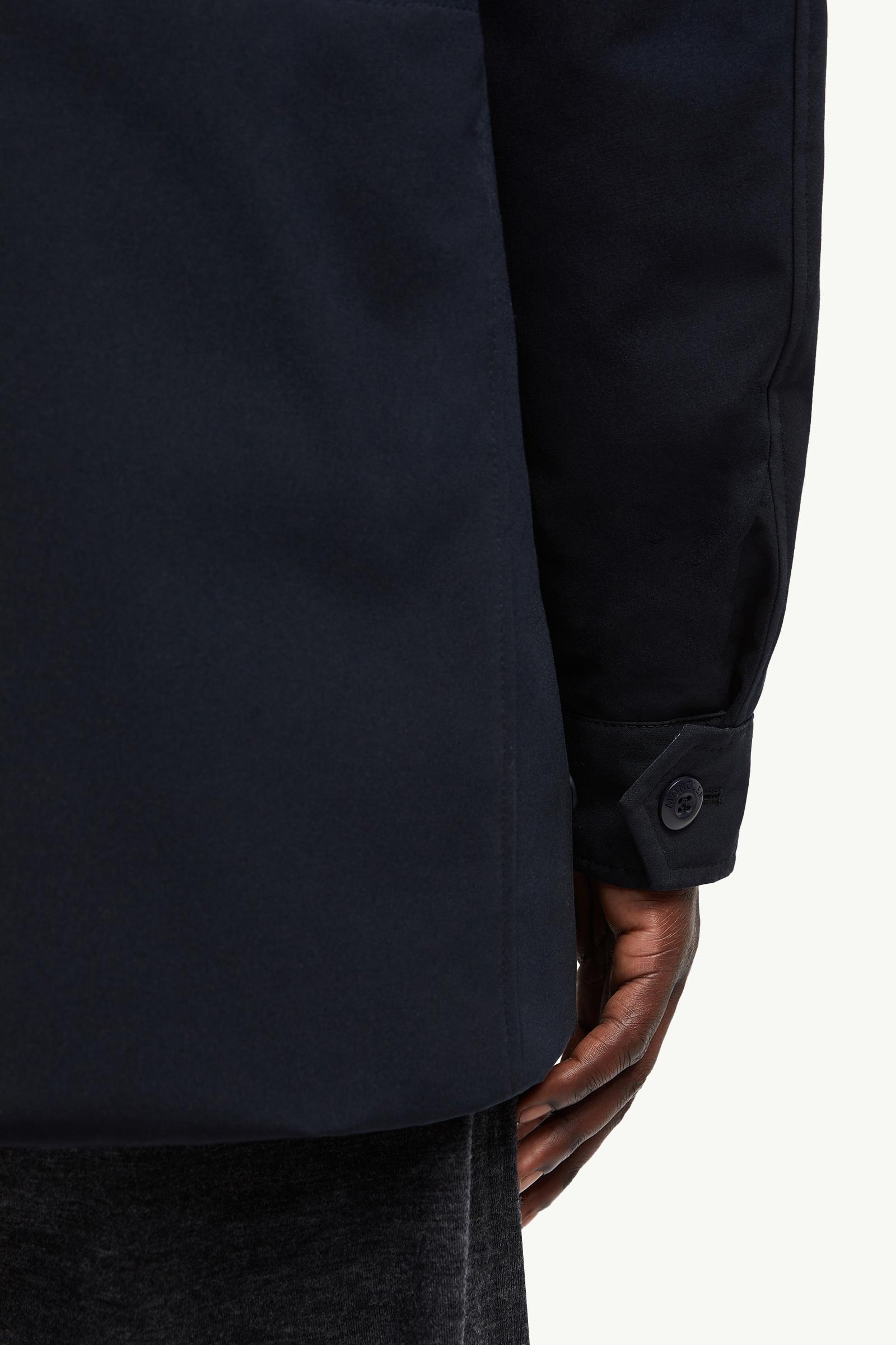 Navy Blue Fowey Reversible Hooded Mid-Length Down Jacket - Long