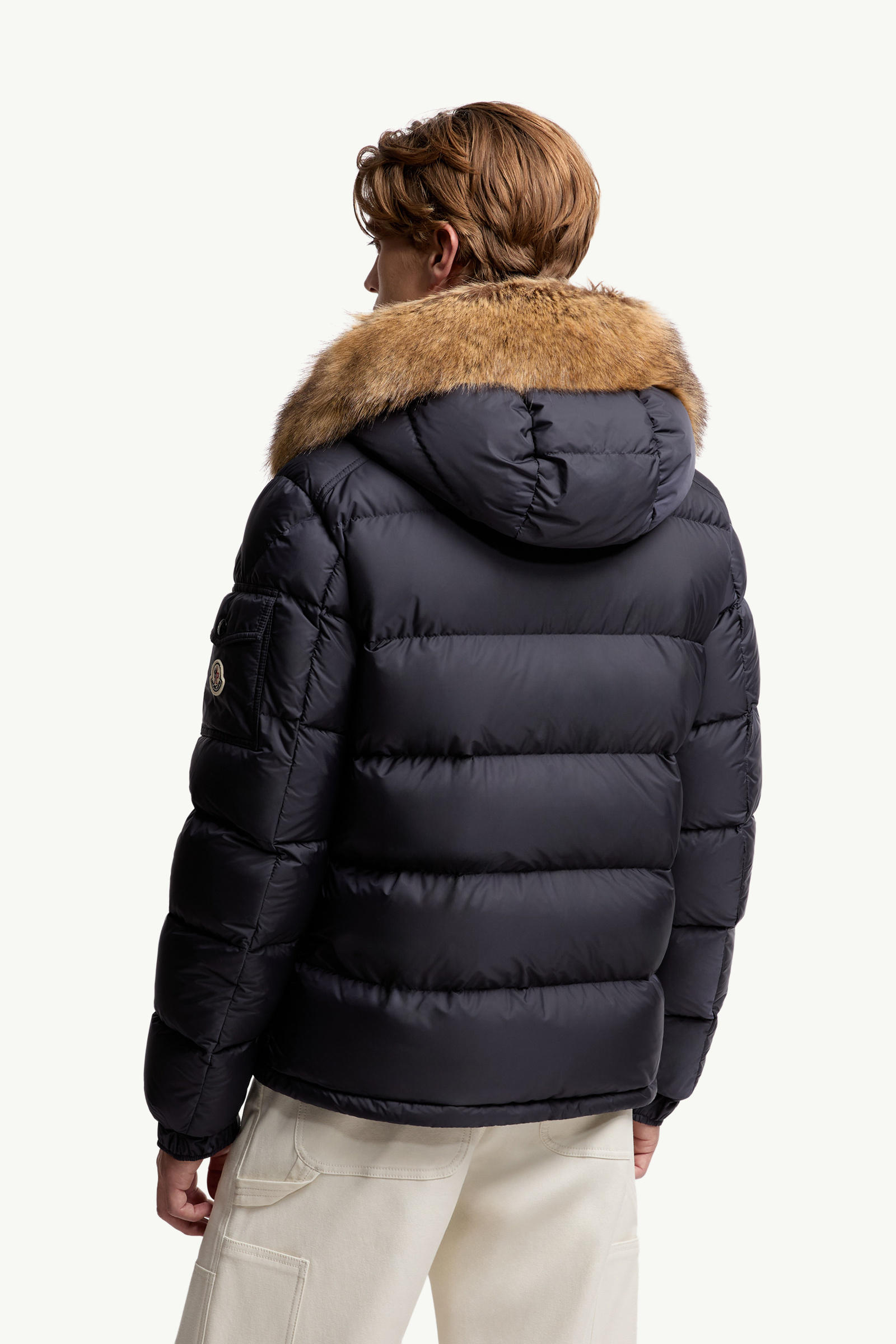 Plumífero corto con capucha Mayaf Hombre Azul marino Moncler 4