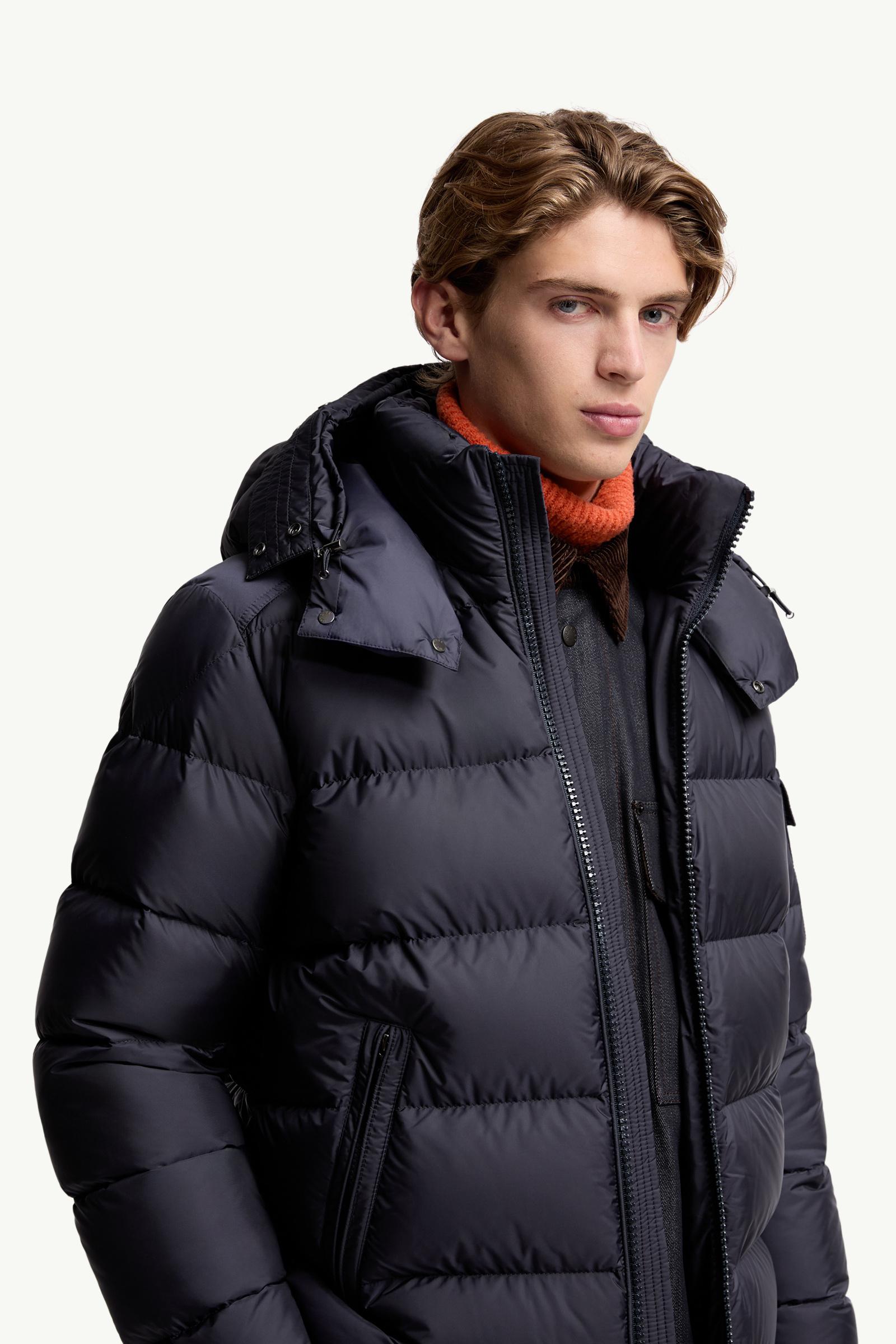 Navy Blue Mayaf Hooded Short Down Jacket - Short Down Jackets for