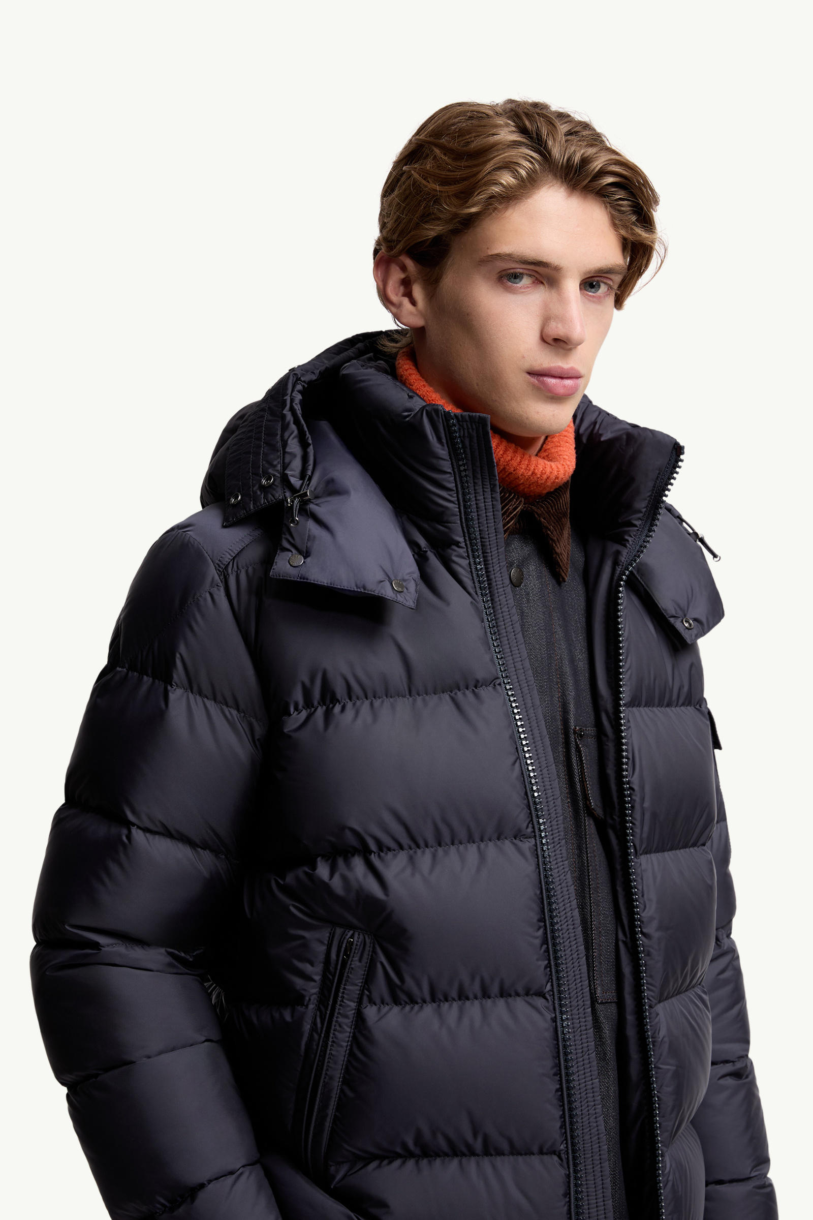 Plumífero corto con capucha Mayaf Hombre Azul marino Moncler 5