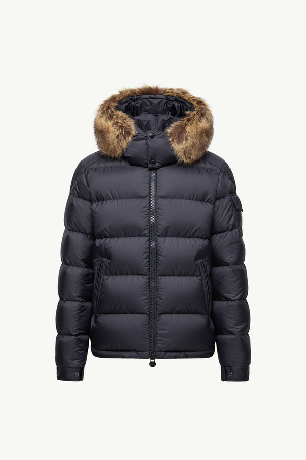 Mayaf kurze Daunenjacke mit Kapuze Herren Navyblau Moncler 2