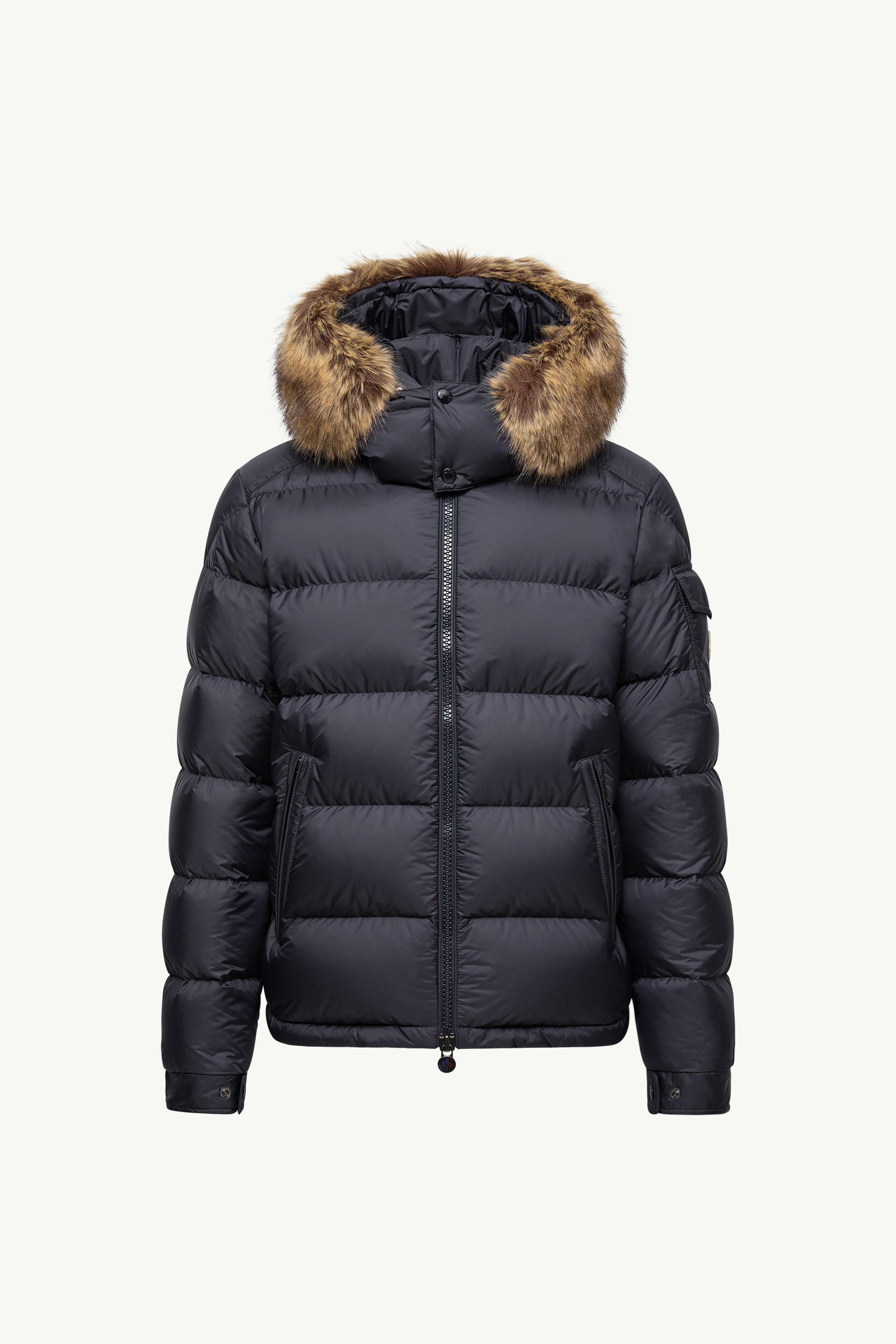 Plumífero corto con capucha Mayaf Hombre Azul marino Moncler 2