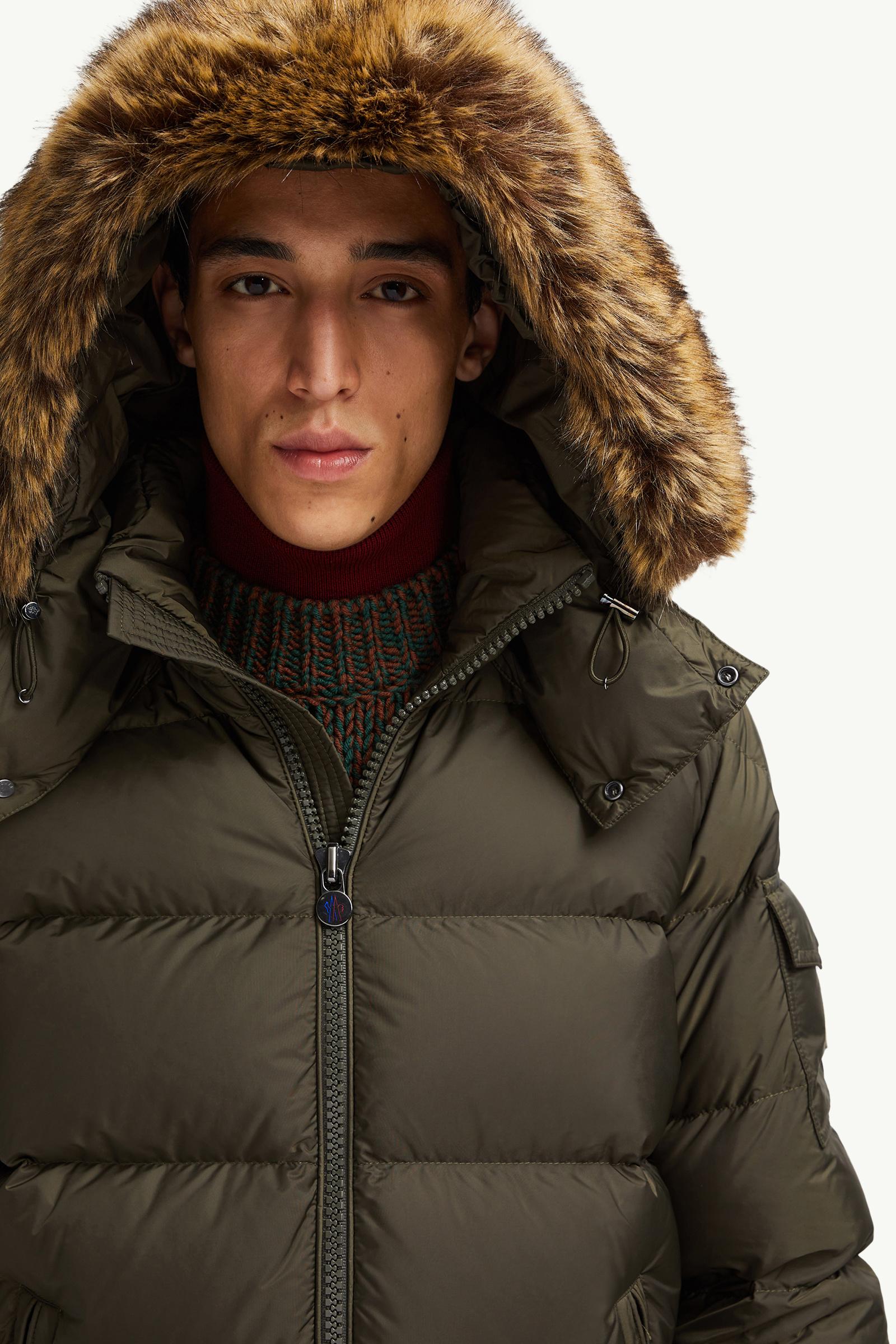 Mayaf Hooded Short Down Jacket Men Olive Green Moncler 1