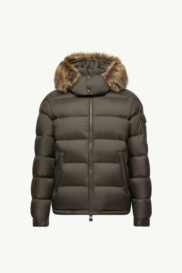 Mayaf Hooded Short Down Jacket Men Olive Green Moncler 2