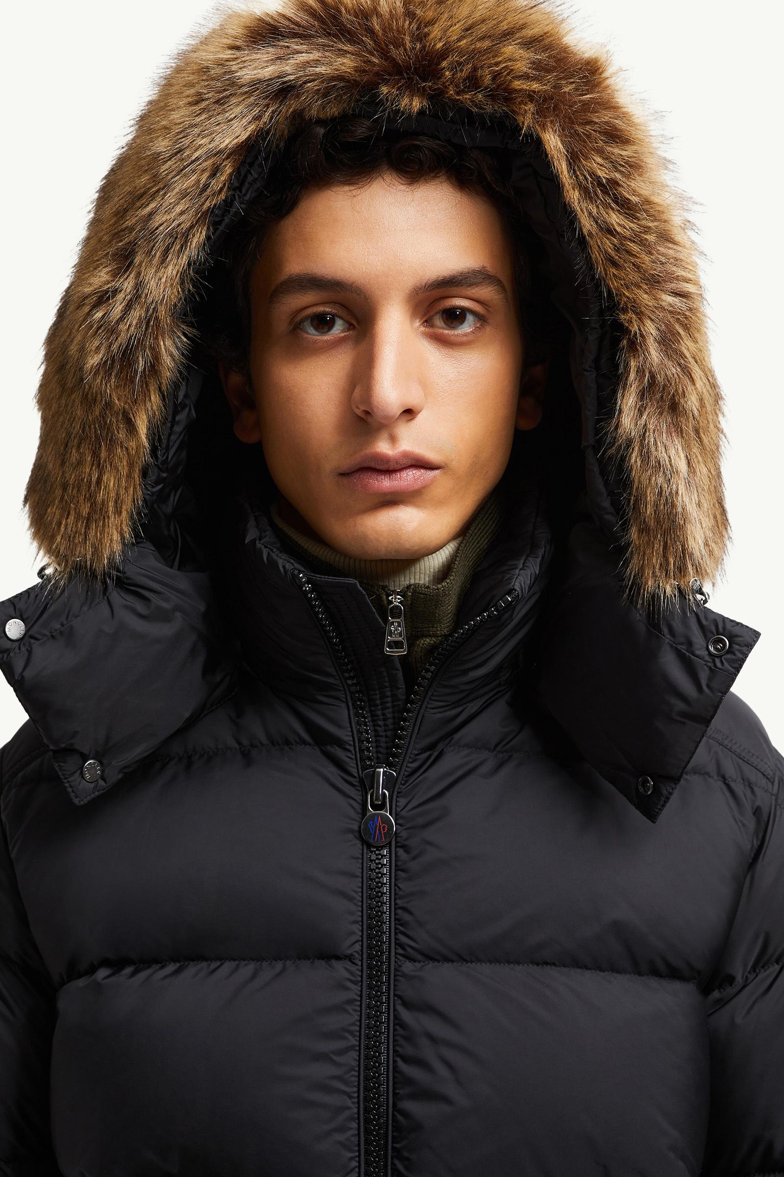Mayaf Hooded Short Down Jacket Men Black Moncler 1