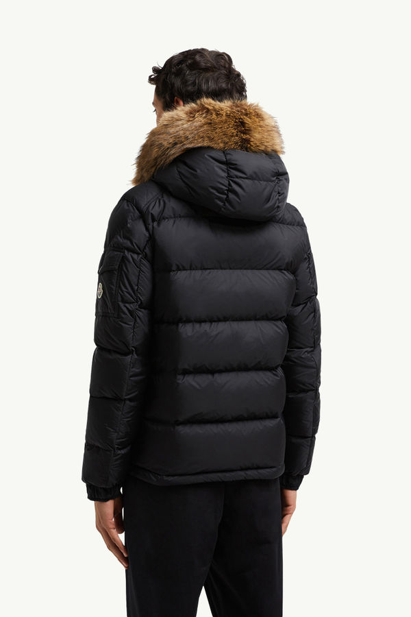 Mayaf Hooded Short Down Jacket Men Black Moncler 4