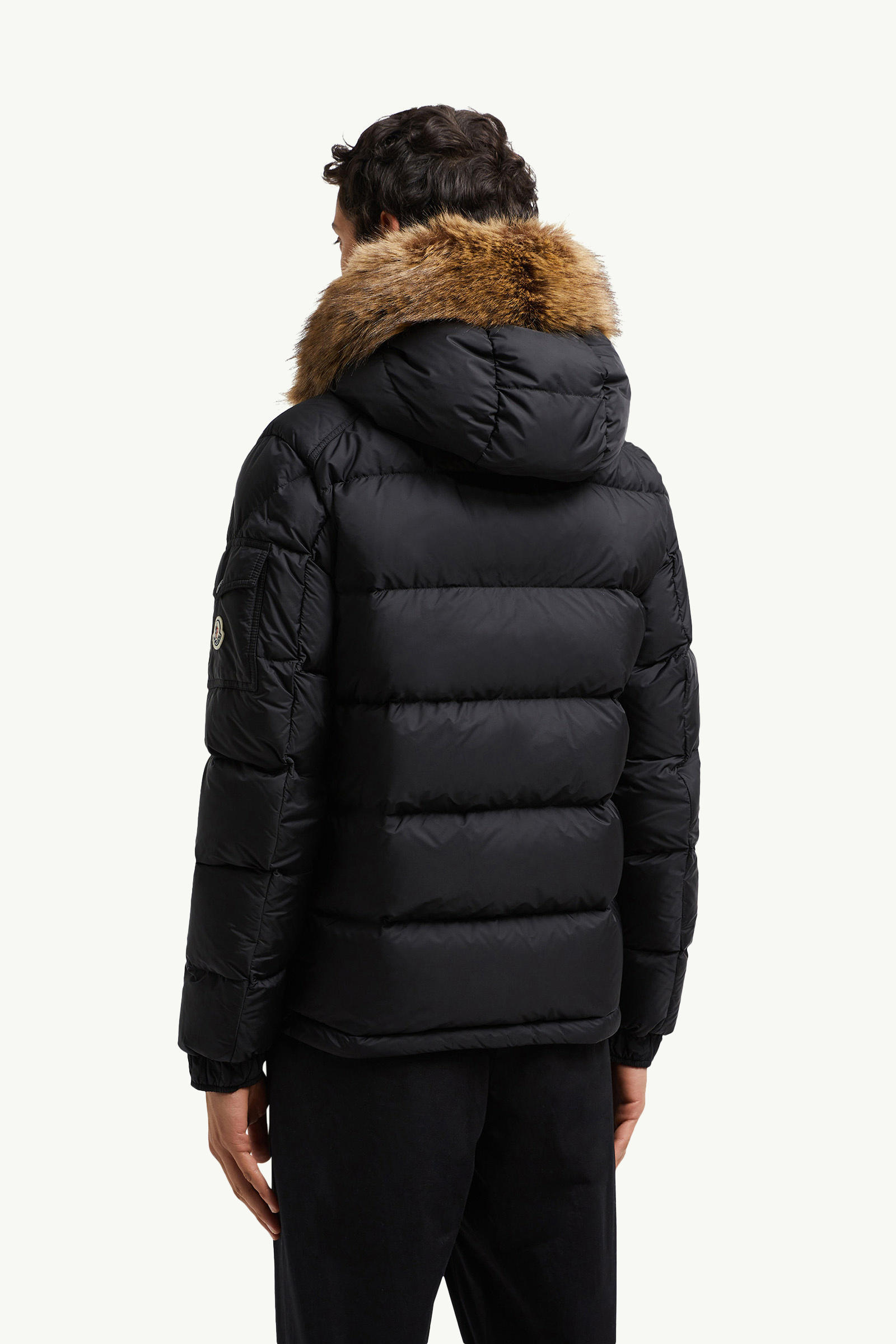 Mayaf Hooded Short Down Jacket Men Black Moncler 4