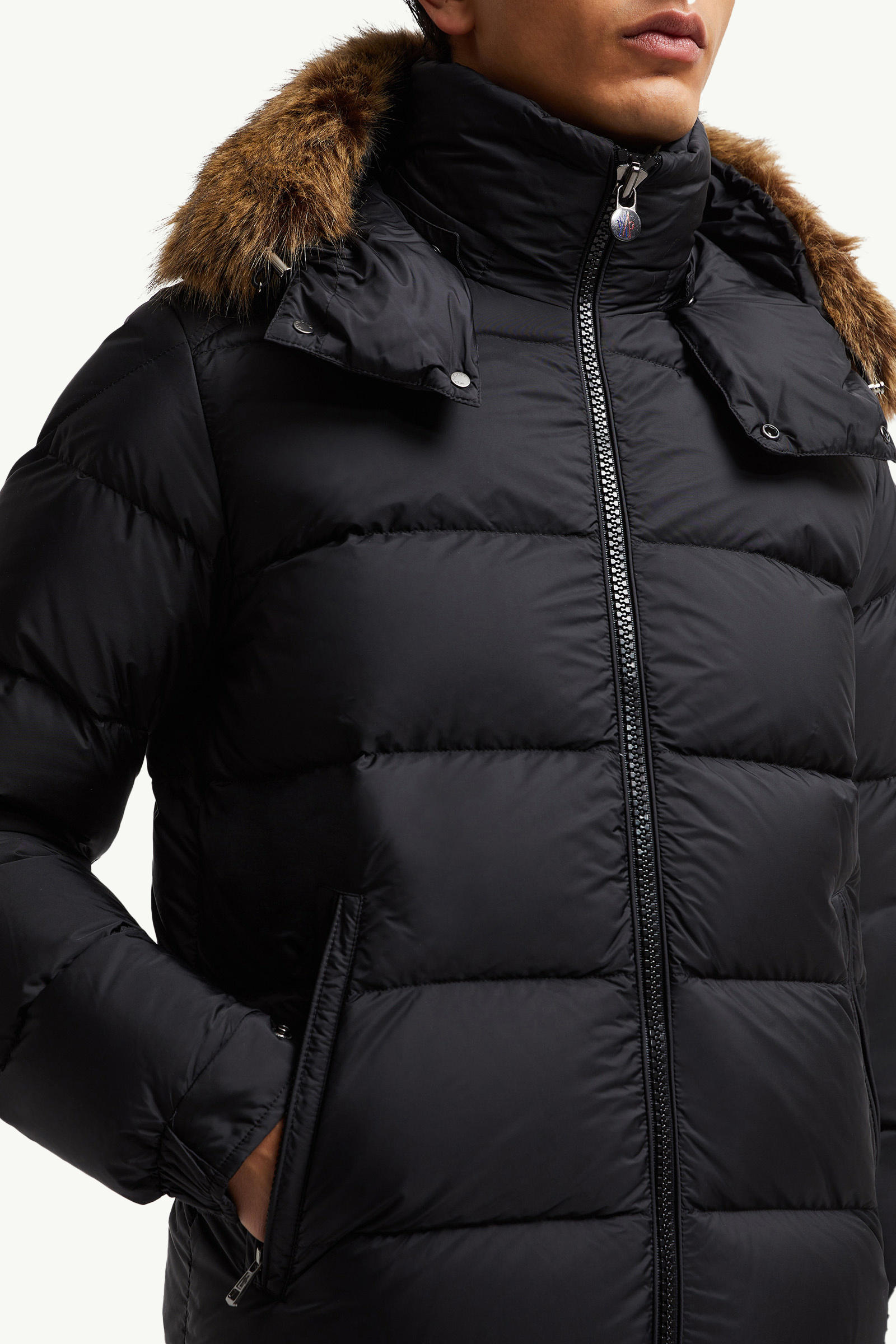 Mayaf Hooded Short Down Jacket Men Black Moncler 5