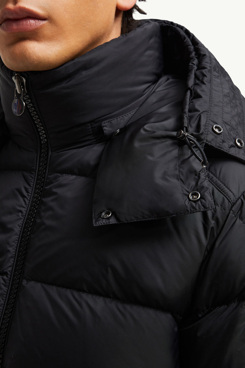 Mayaf Hooded Short Down Jacket Men Black Moncler 7