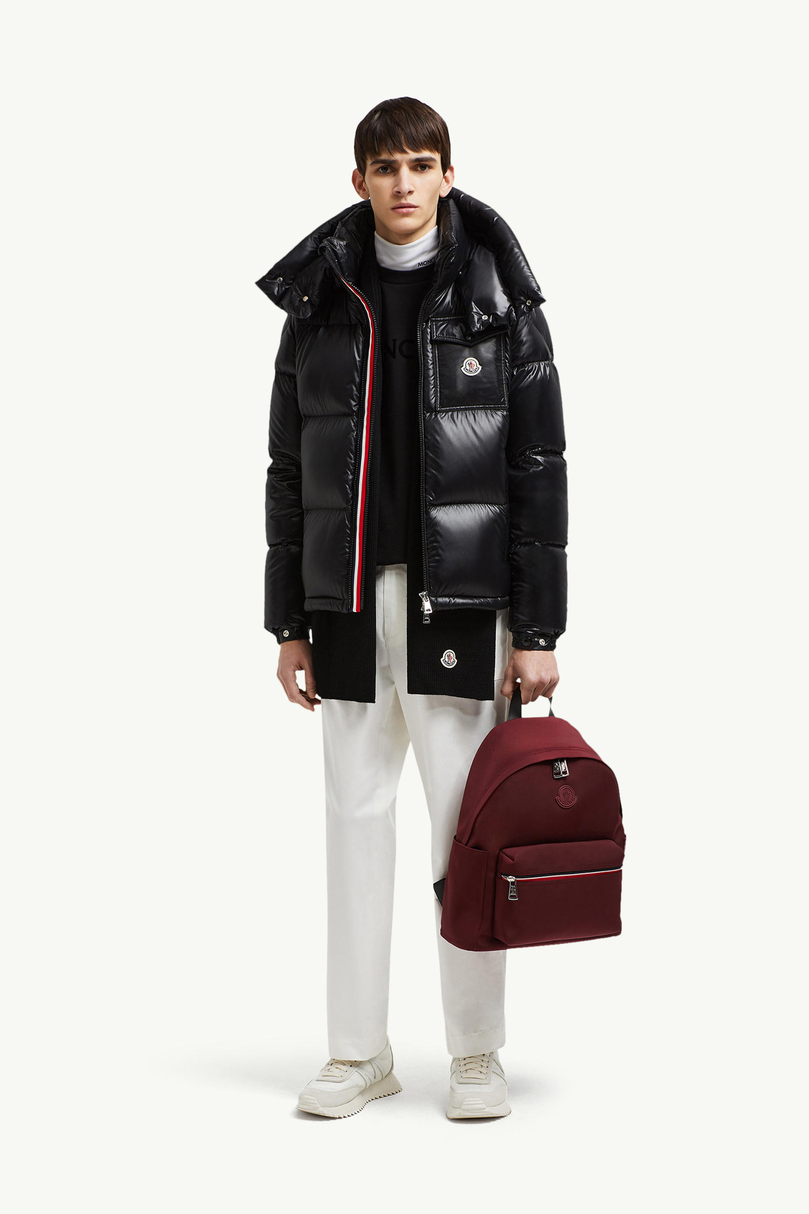 Montbeliard Hooded Short Down Jacket Men Black Moncler 0