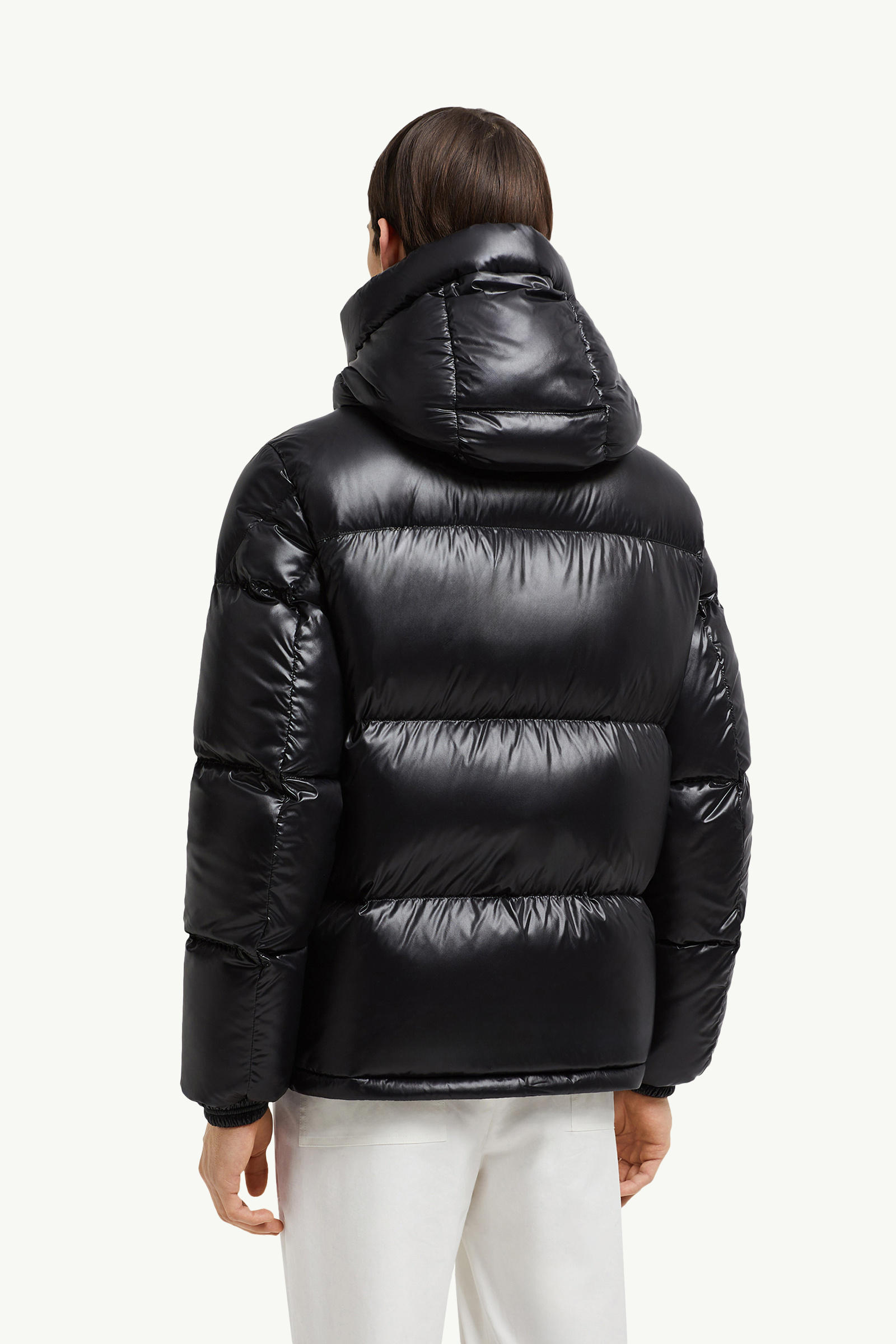 Montbeliard Hooded Short Down Jacket Men Black Moncler 4