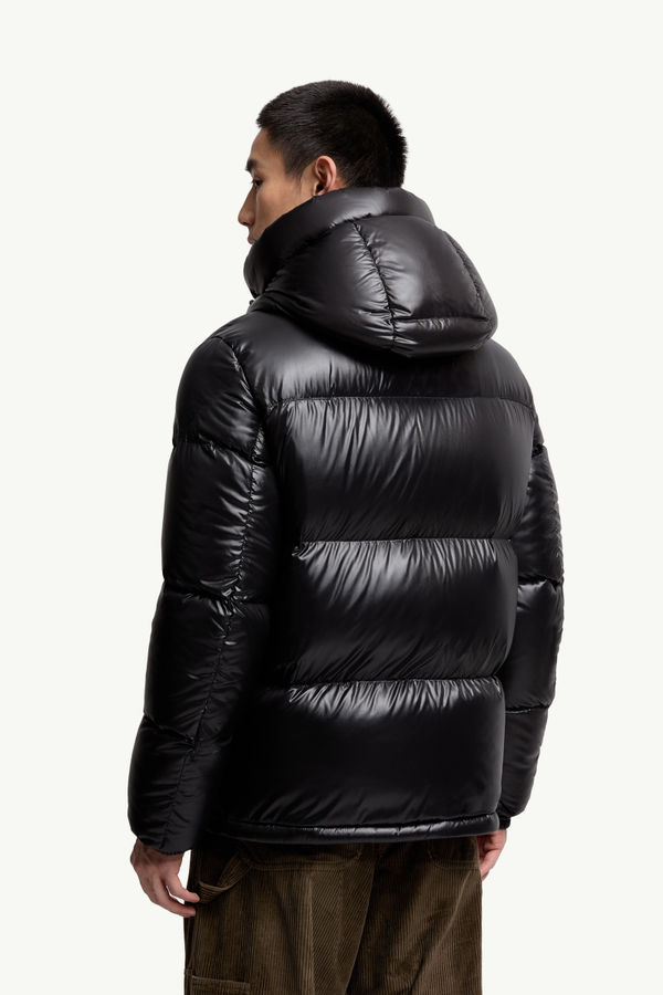 Montbeliard Hooded Short Down Jacket Men Black Moncler 4