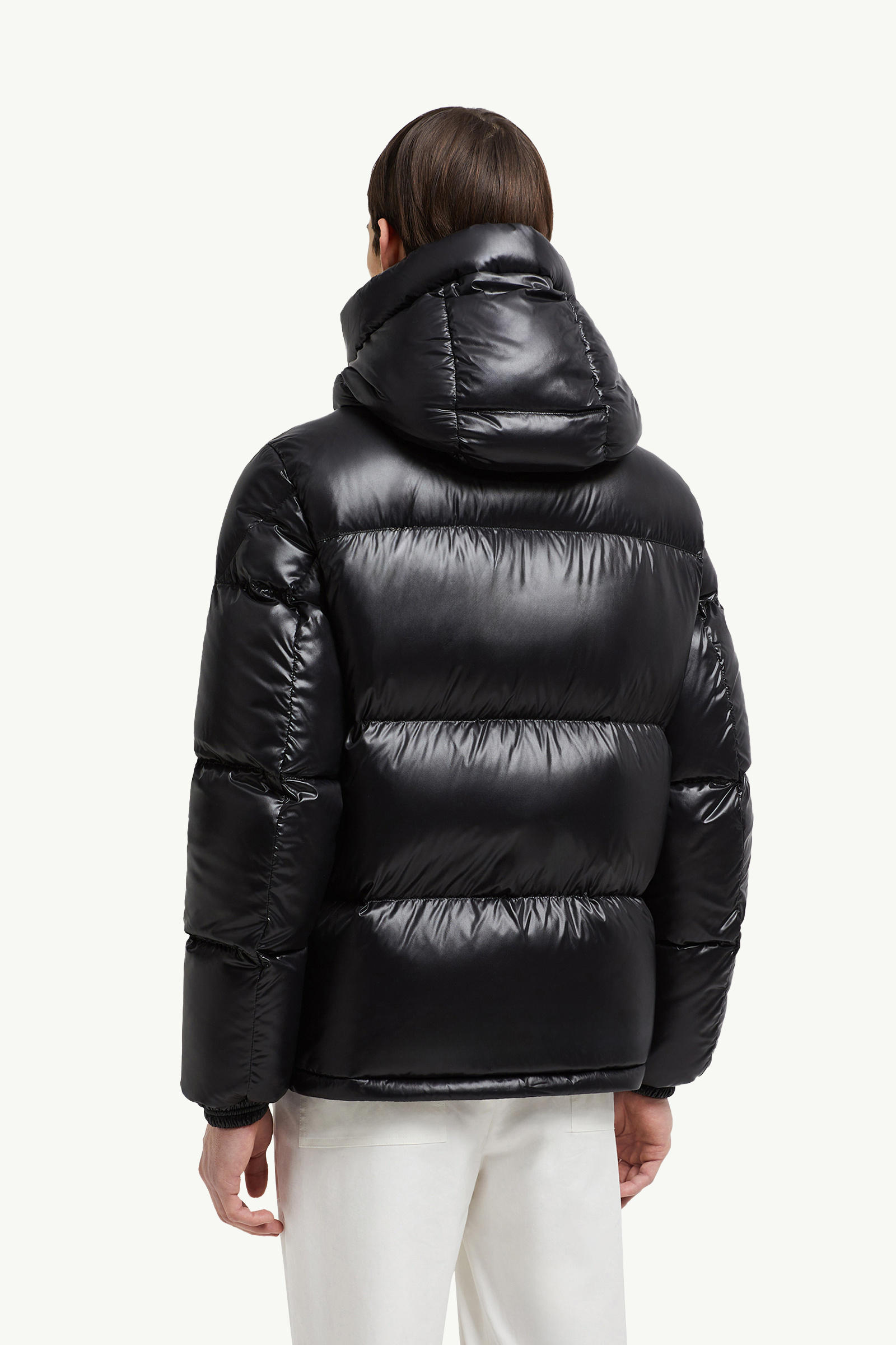 Montbeliard Hooded Short Down Jacket Men Black Moncler 4