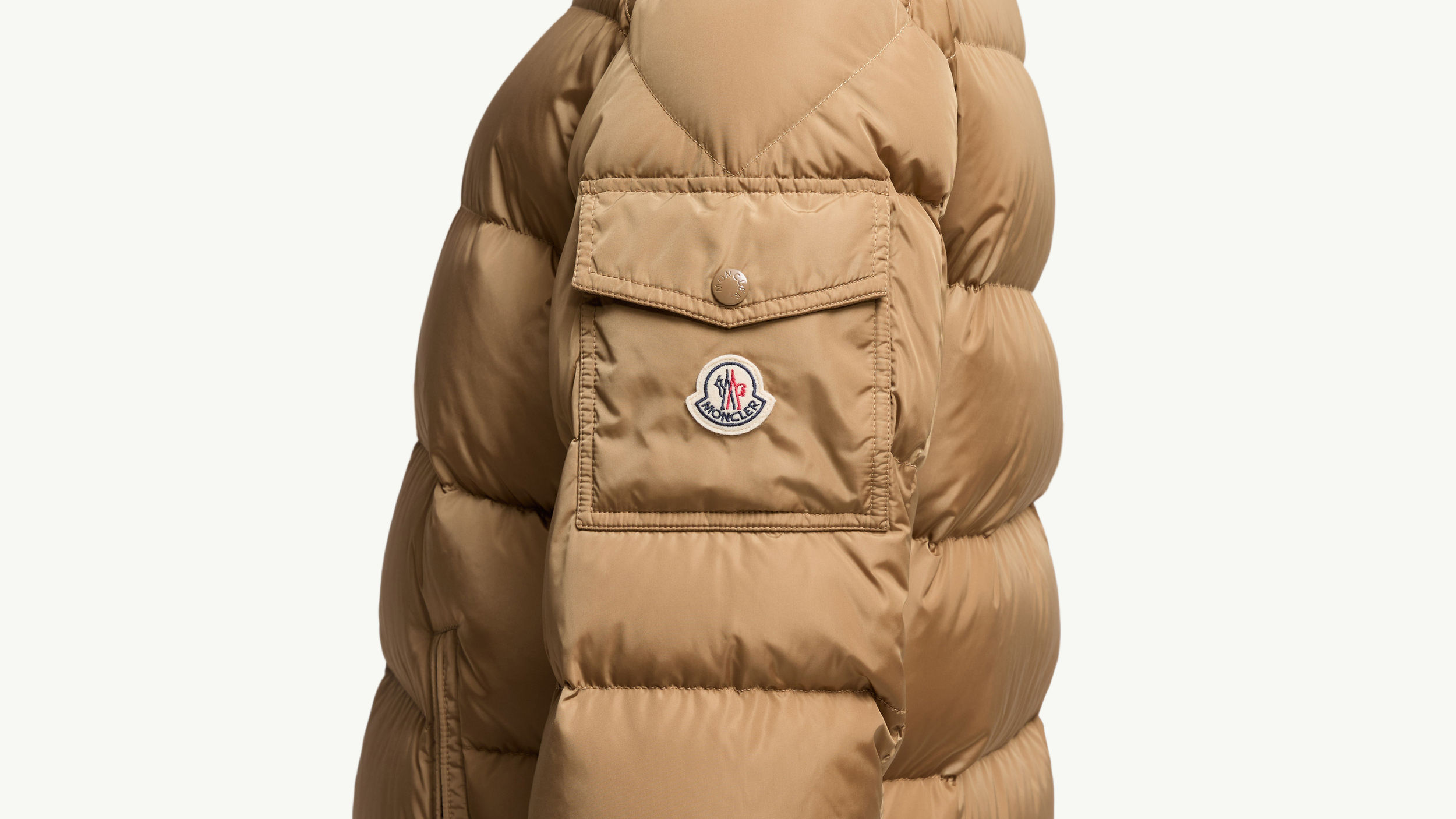 ベージュ Moncler Mayaショートダウンジャケット : ショートダウン 