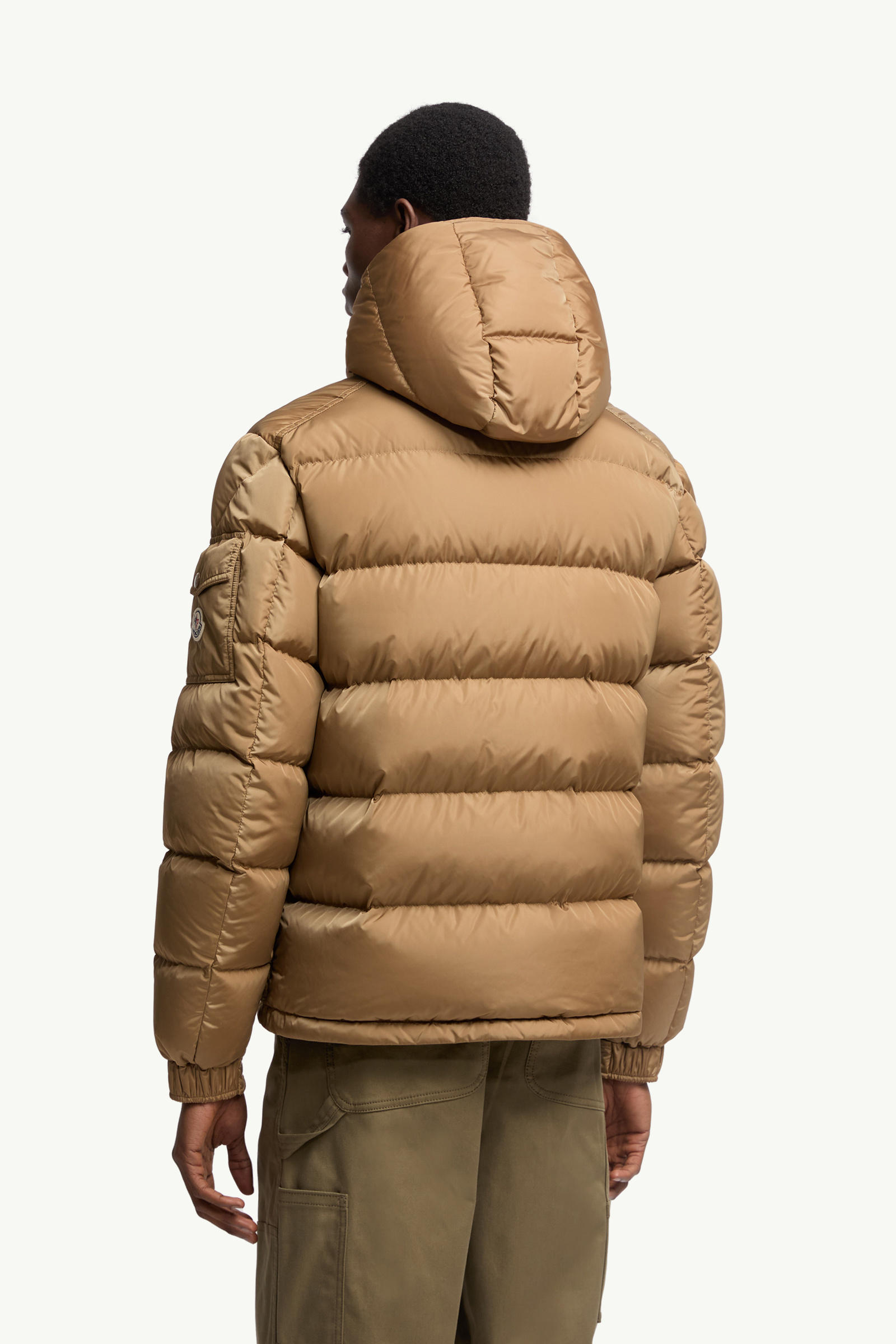 Moncler Maya Matte Short Down Jacket Men Beige Moncler 4