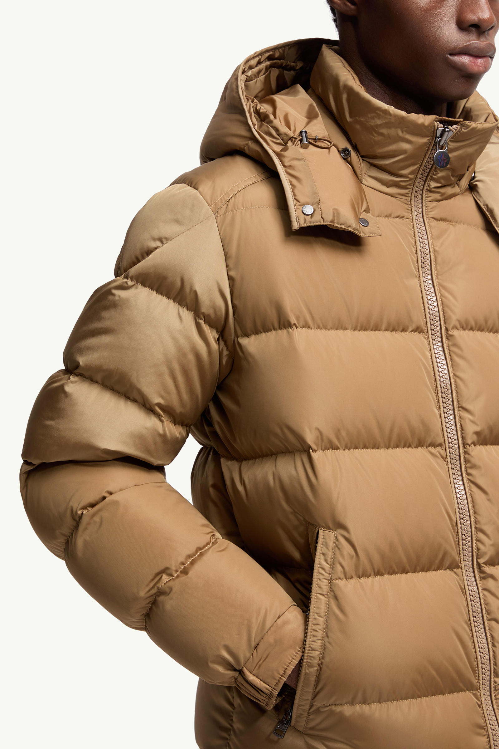Moncler Maya Matte Short Down Jacket Men Beige Moncler 6