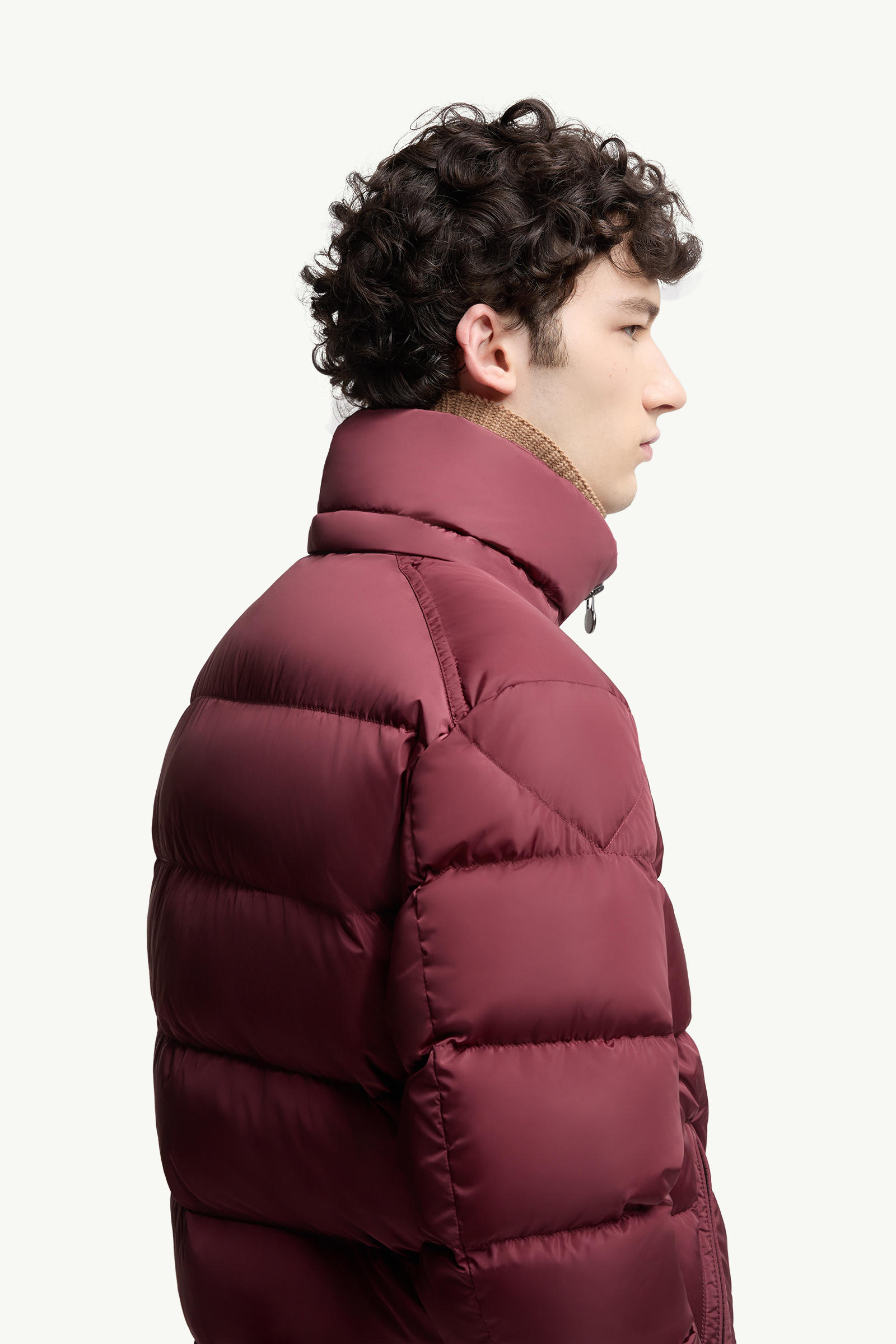 Moncler Maya Matte Short Down Jacket Men Burgundy Moncler 5