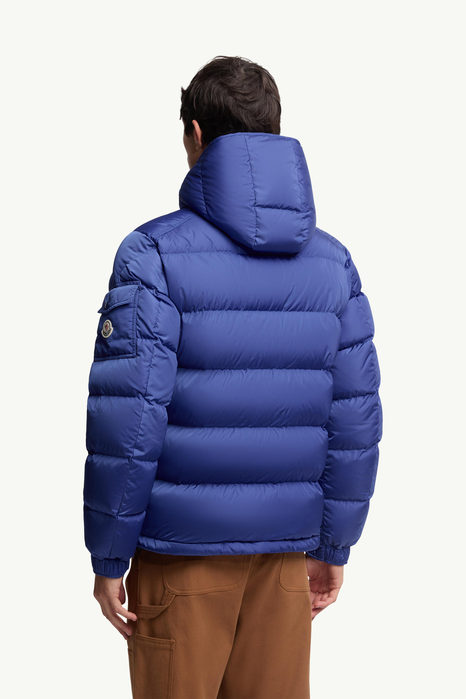 Moncler Maya kurze Daunenjacke mit mattem Finish Herren Electric Blue Moncler 4