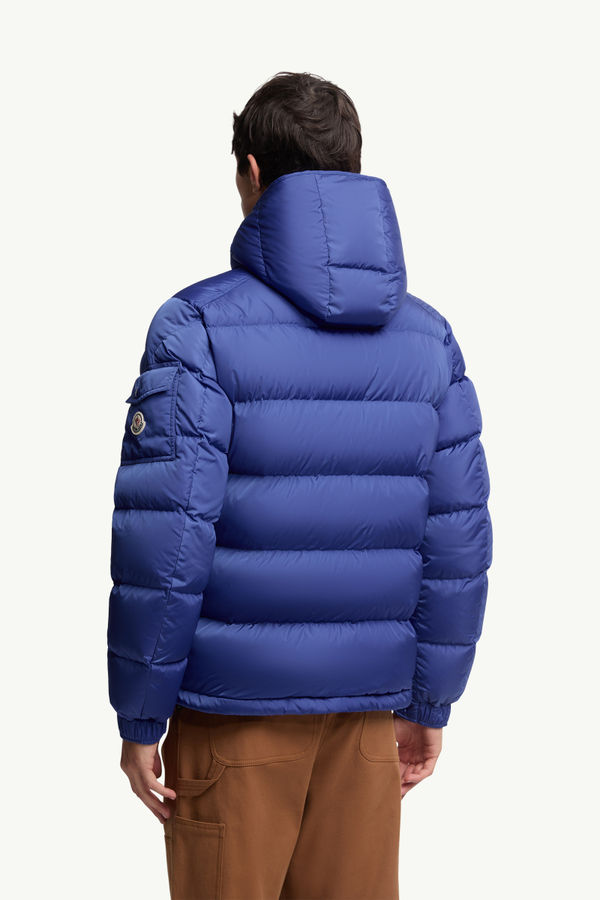 Moncler Maya Matte Short Down Jacket Men Electric Blue Moncler 4