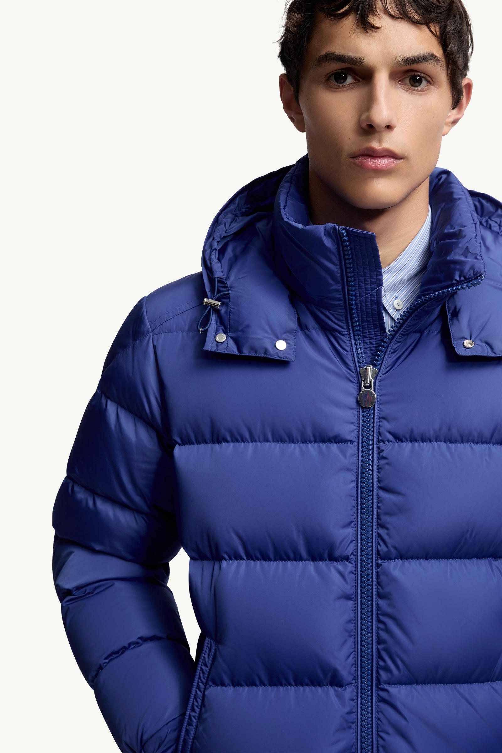 Moncler Maya Matte Short Down Jacket Men Electric Blue Moncler 6