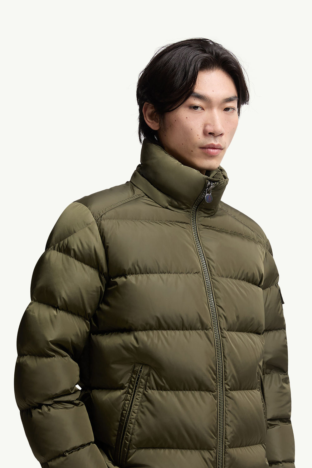 Moncler Maya Matte Short Down Jacket Men Olive Green Moncler 1