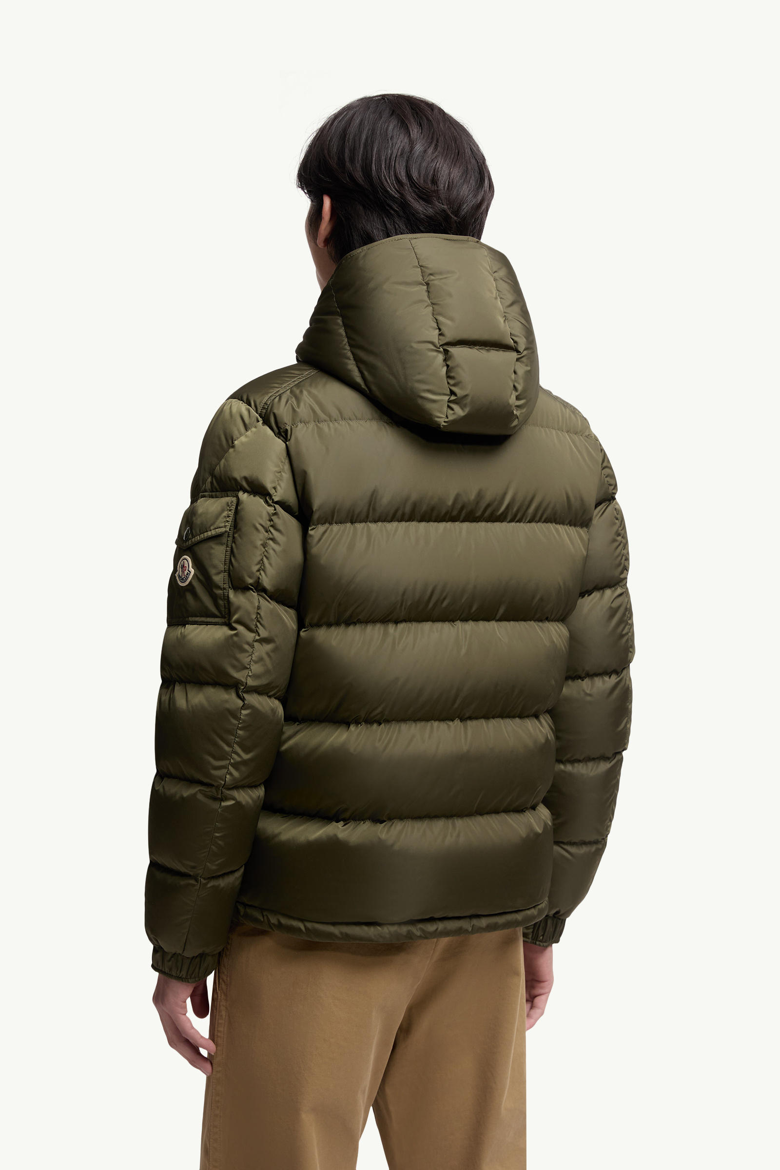 Moncler Maya Matte Short Down Jacket Men Olive Green Moncler 4