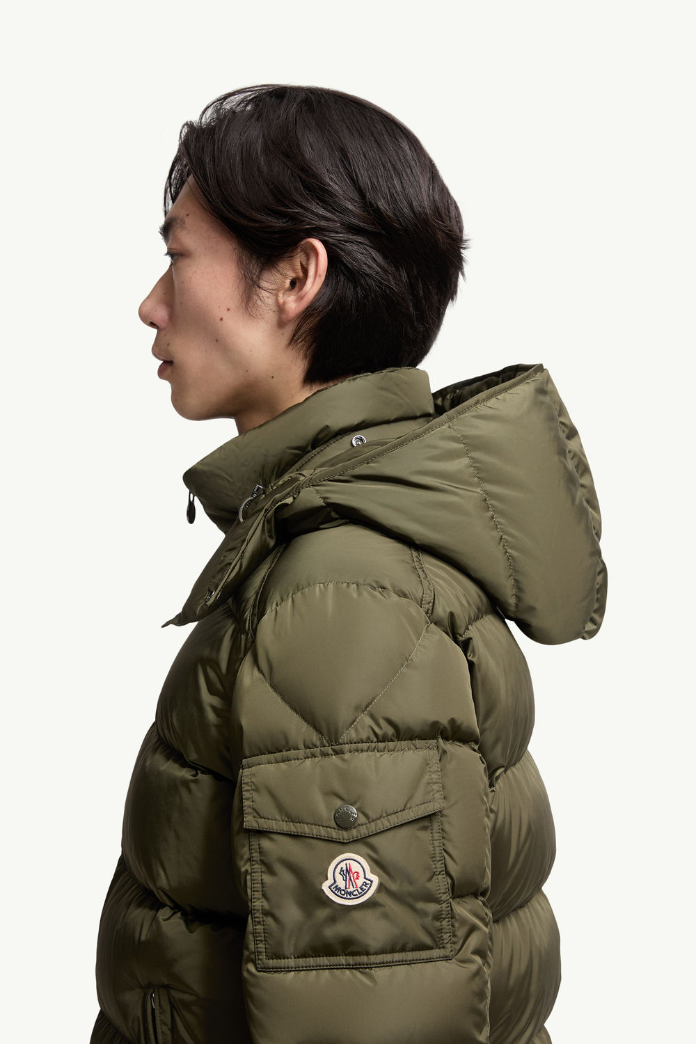 Moncler Maya Matte Short Down Jacket Men Olive Green Moncler 5