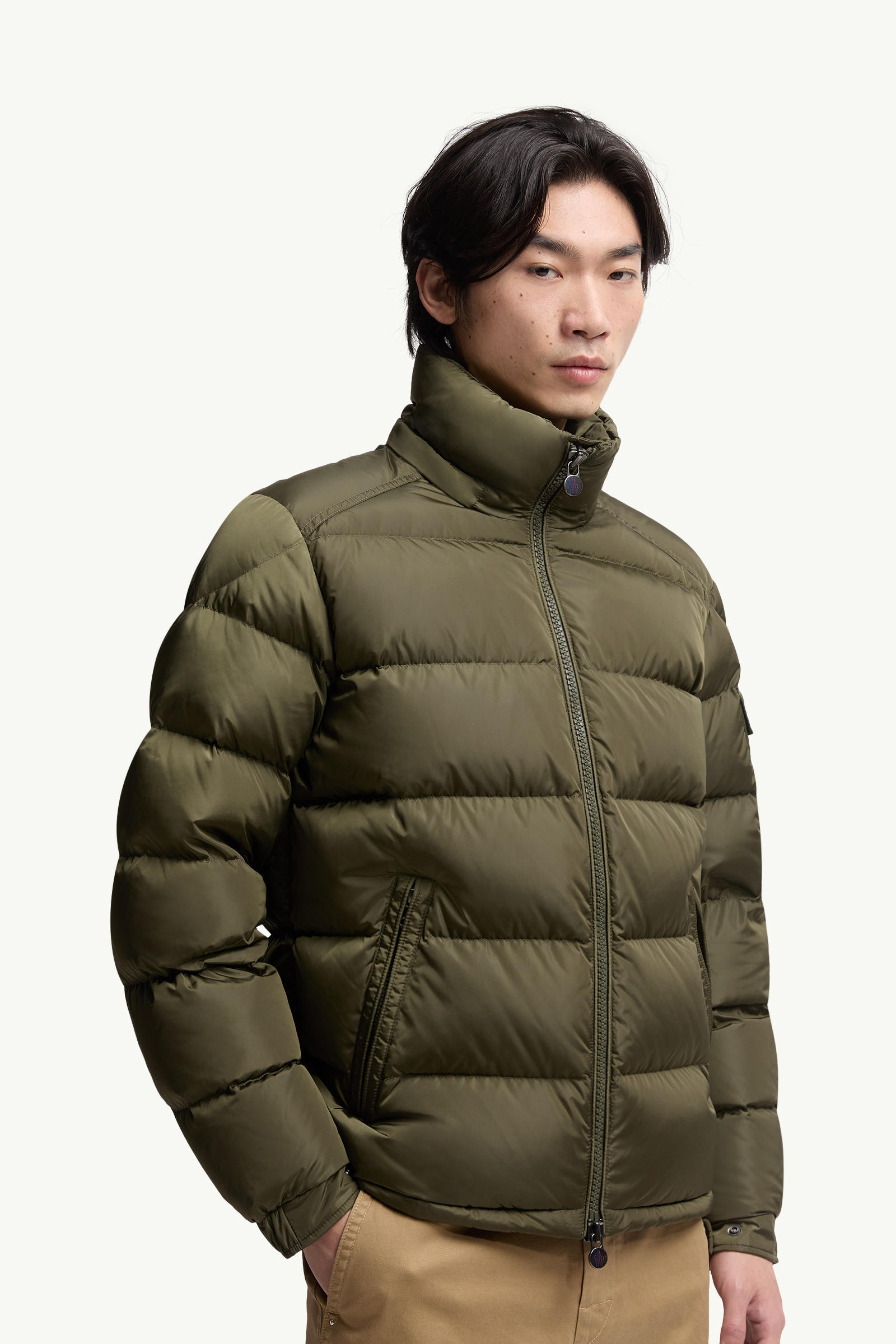 Moncler Maya Matte Short Down Jacket Men Olive Green Moncler 5