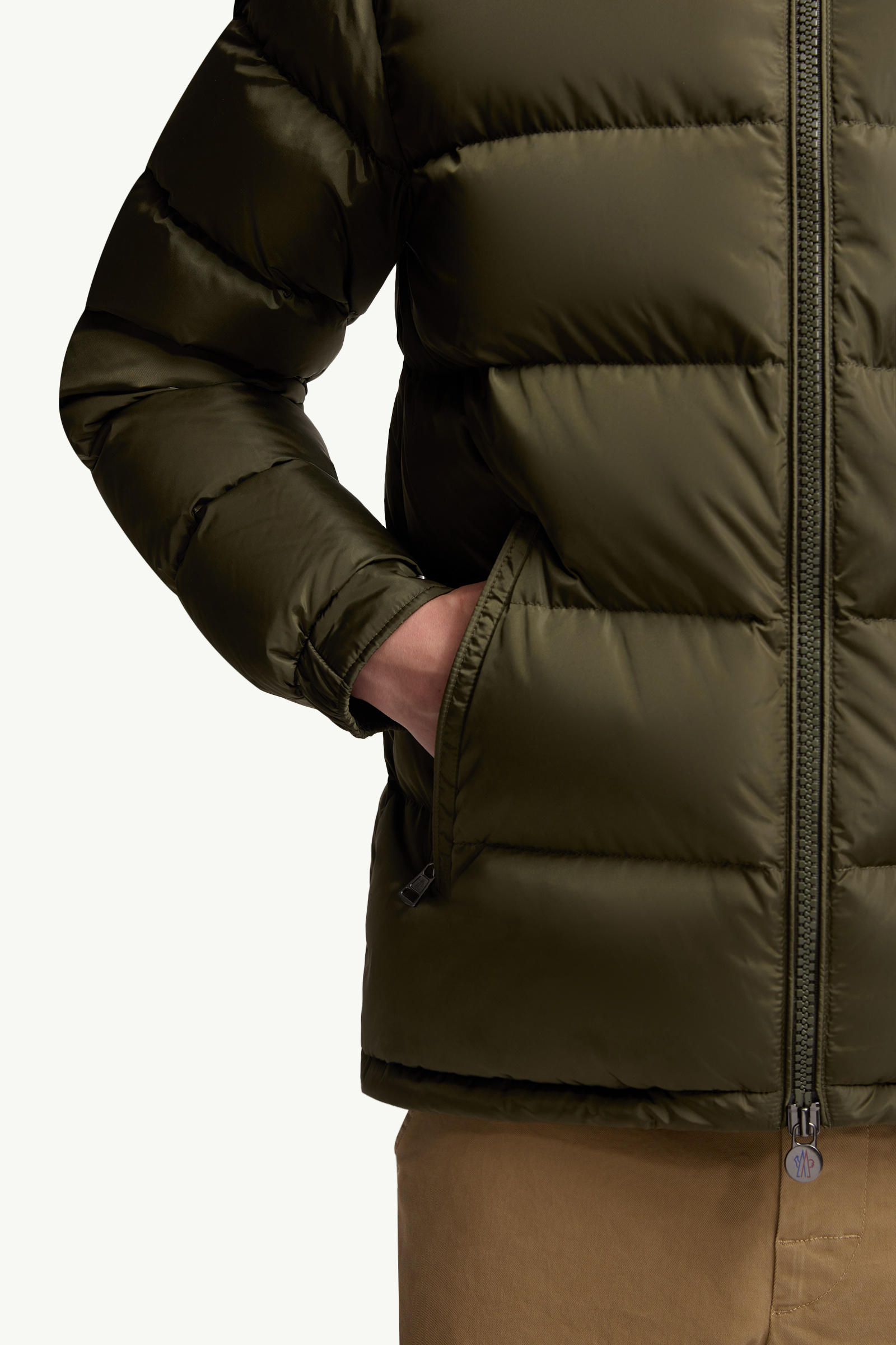 Moncler Maya Matte Short Down Jacket Men Olive Green Moncler 6