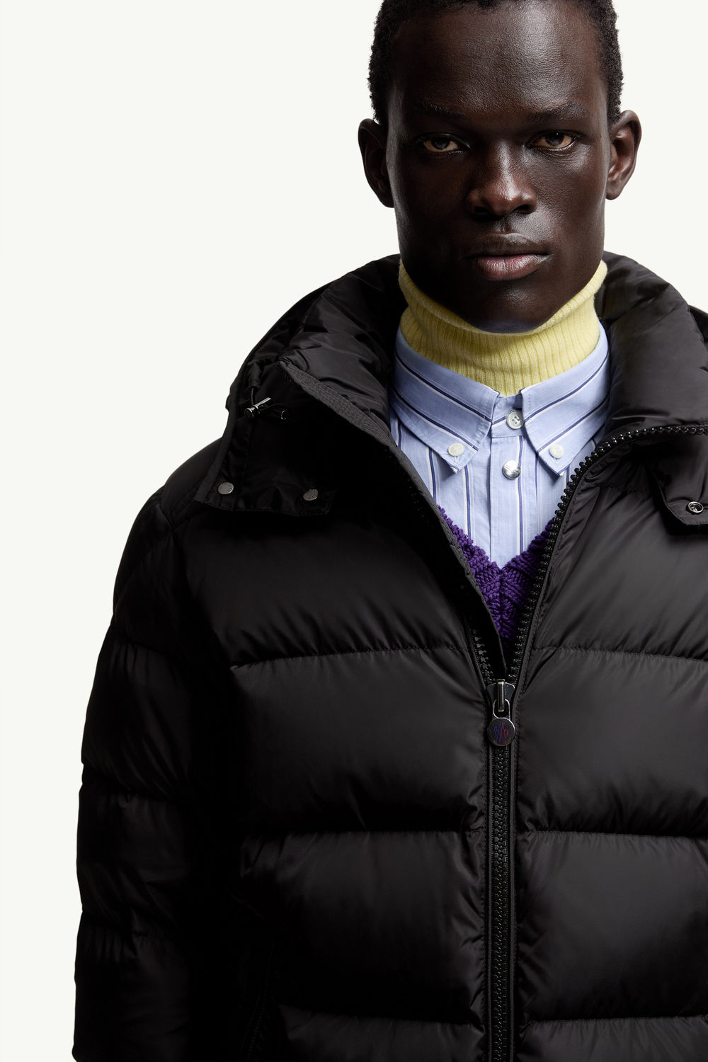 Moncler Maya Matte Short Down Jacket Men Black Moncler 6