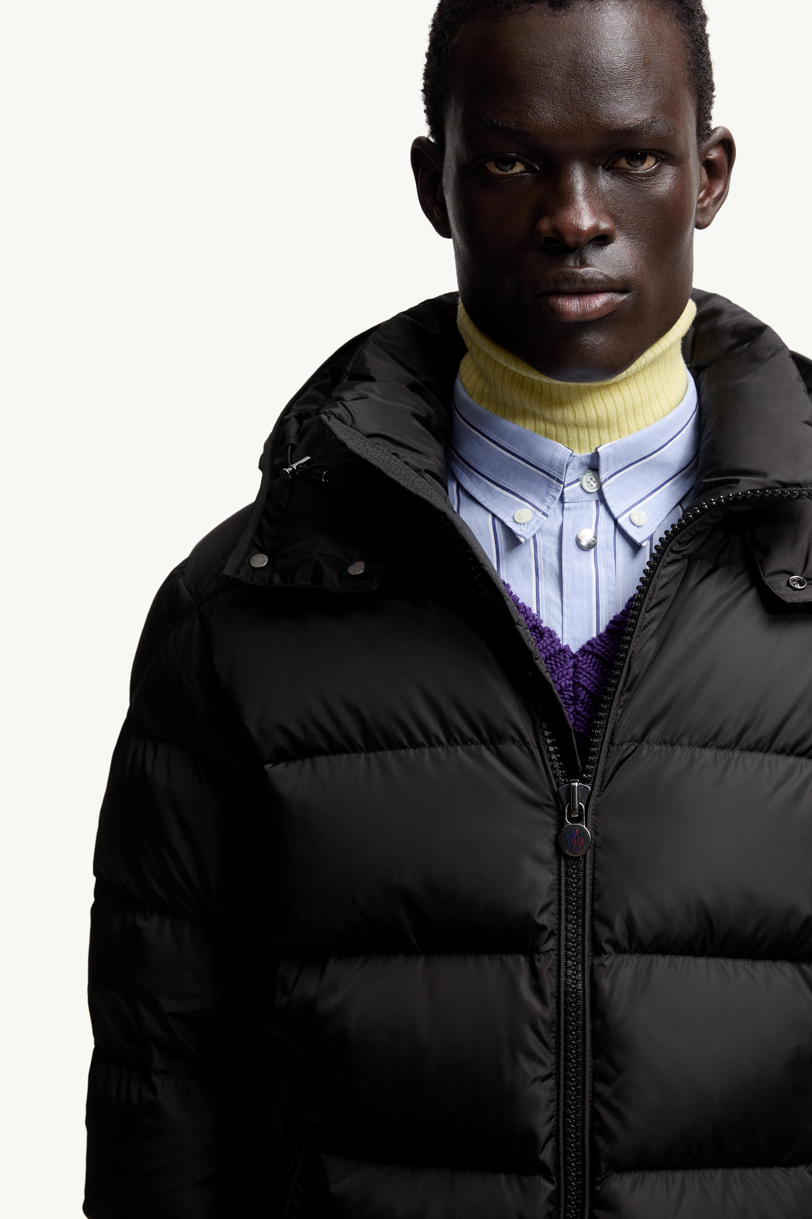 Moncler Maya Matte Short Down Jacket Men Black Moncler 6