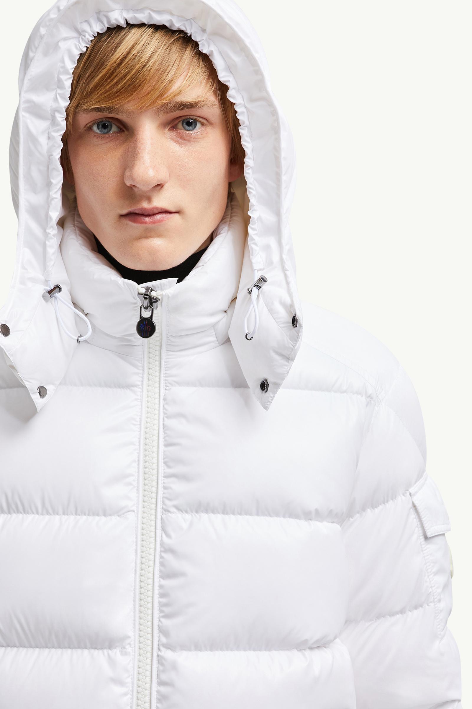 Moncler Maya Hooded Short Down Jacket Men White Moncler 1