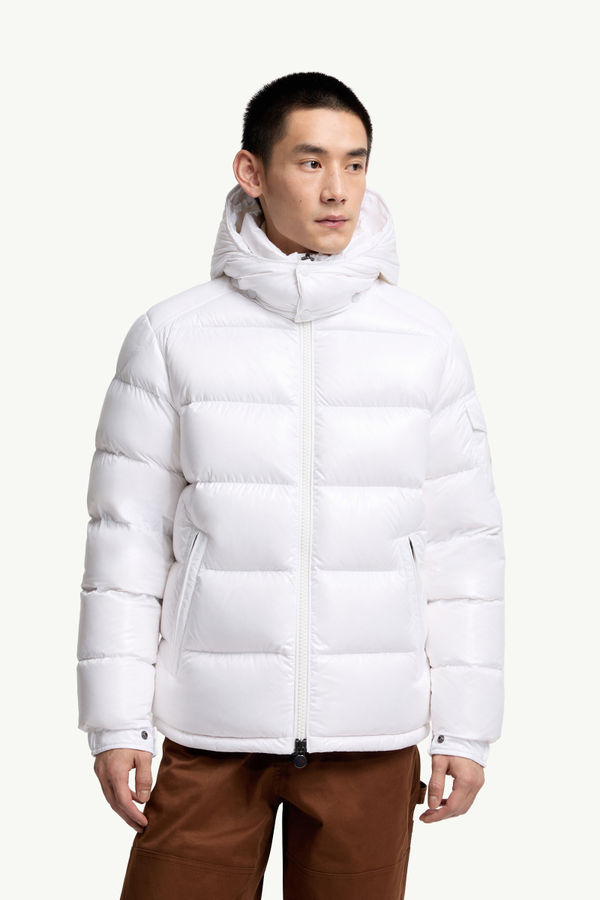 Doudoune courte à capuche Moncler Maya Hommes Blanc Moncler 3